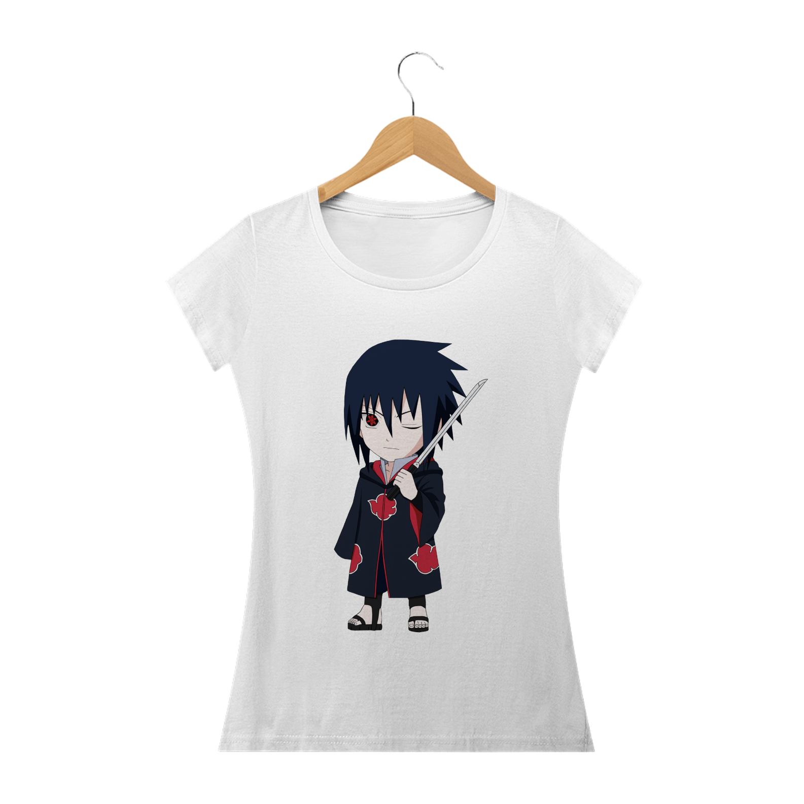 Nome do produto  Camiseta Feminina Sasuke - Naruto