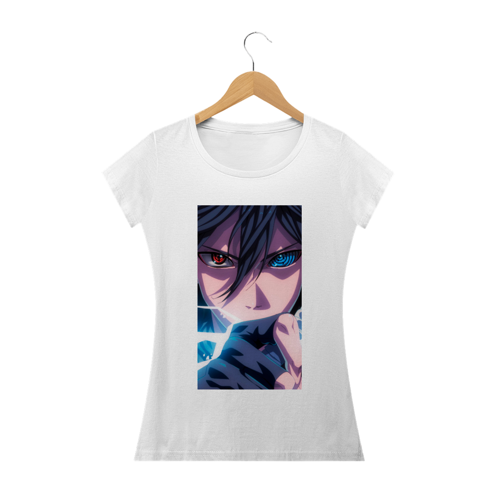 Nome do produto  Camiseta Feminina Sasuke - Naruto