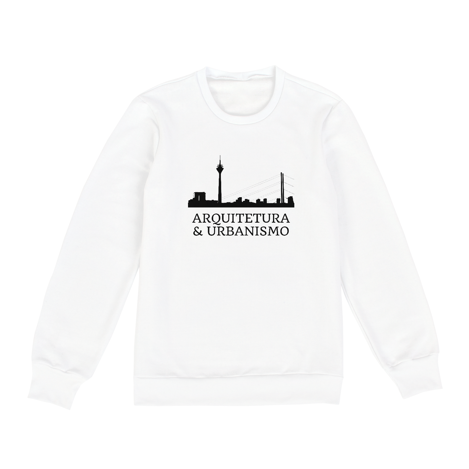 Nome do produto  MOLETOM PROFISSÃO ARQUITETURA E URBANISMO (BRANCO)