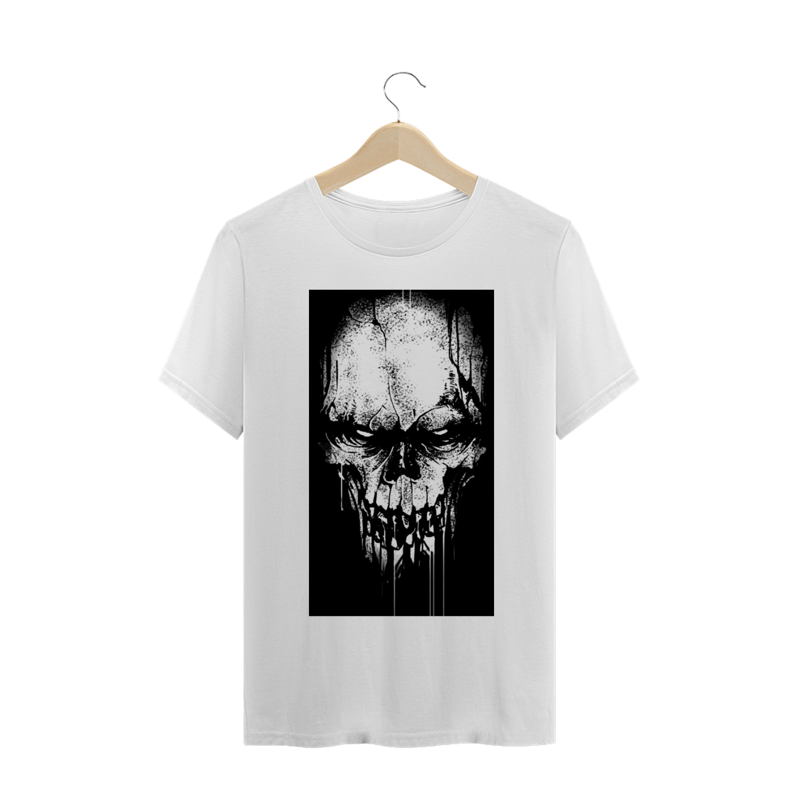 Nome do produto  t-shirty long quality skull men