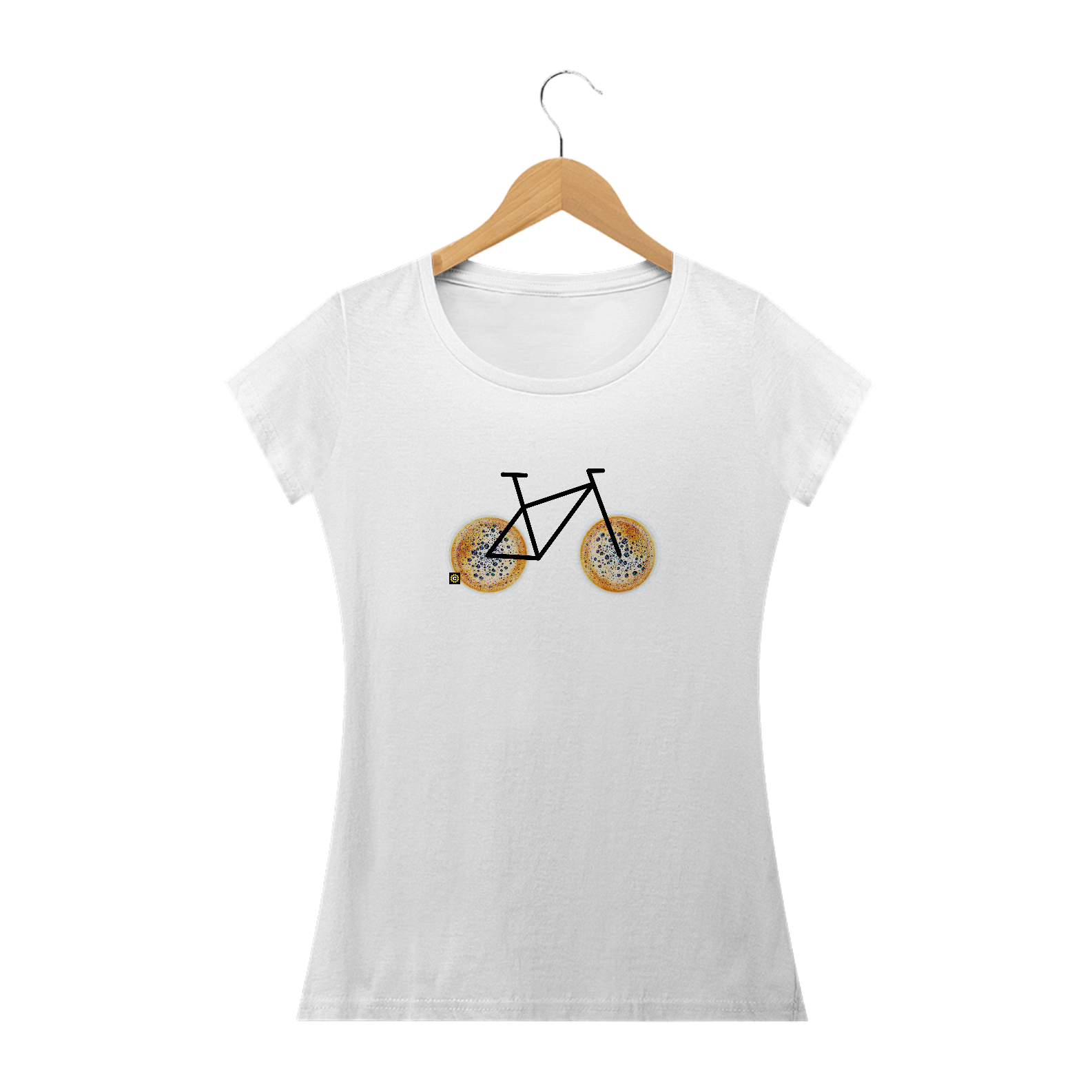 Nome do produto  ► Camisa Feminina Premium 100% Algodão - Coleção Bike + Café _Ref_002