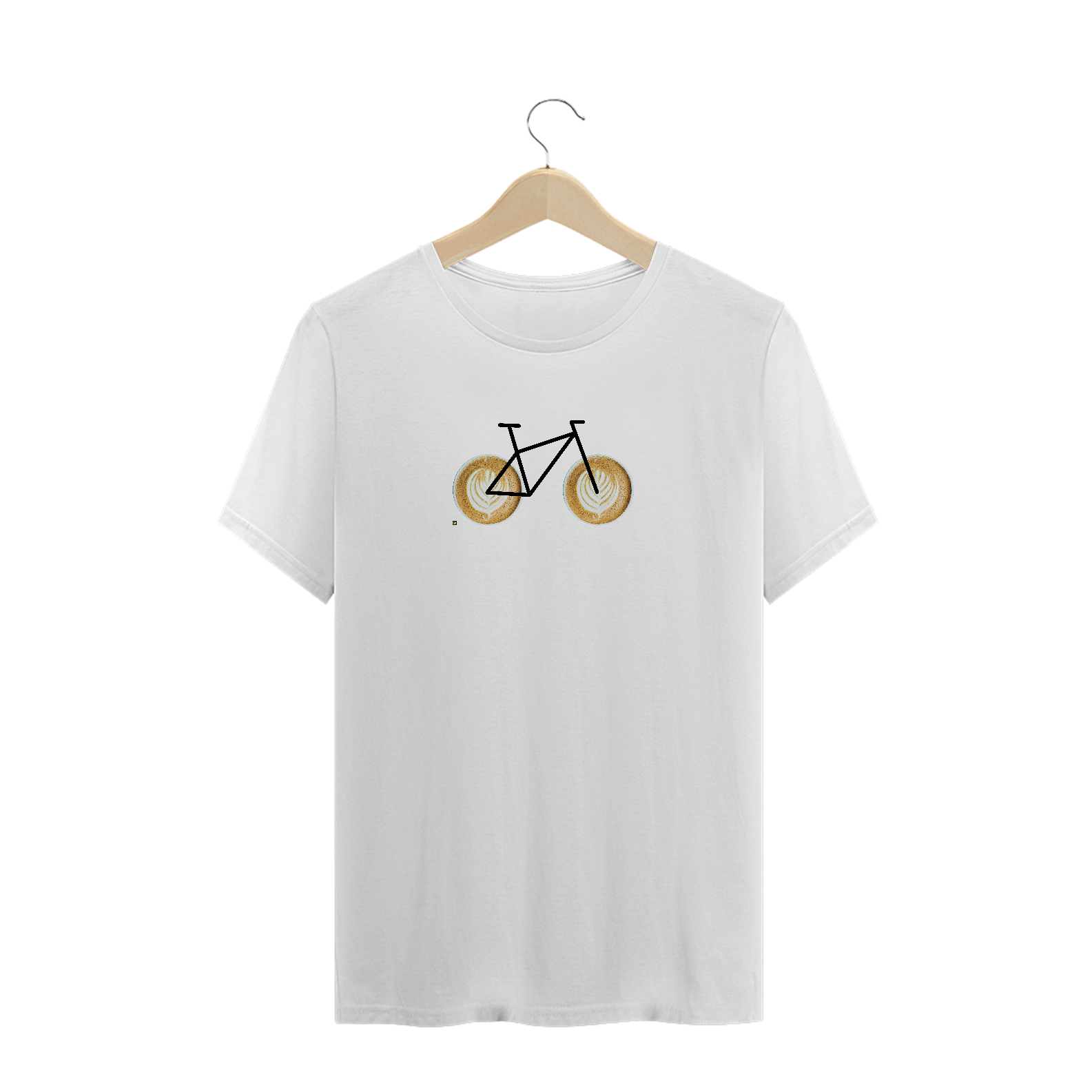 Nome do produto  Camisa Masculina Casual Branca 100% algodão Premium - Coleção Bike + Café 2021 - Ref0014