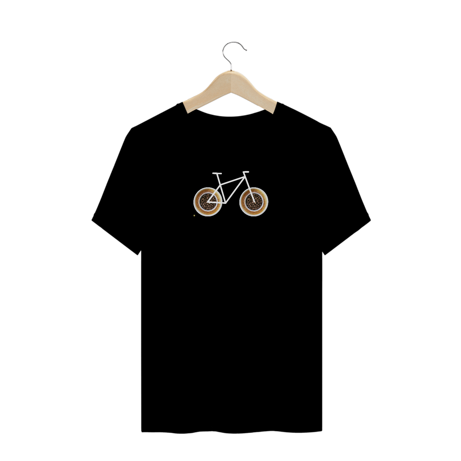 Nome do produto  Camisa Masculina Preta 100% algodão premium - Coleção Bike + Café 2021 - Ref0016
