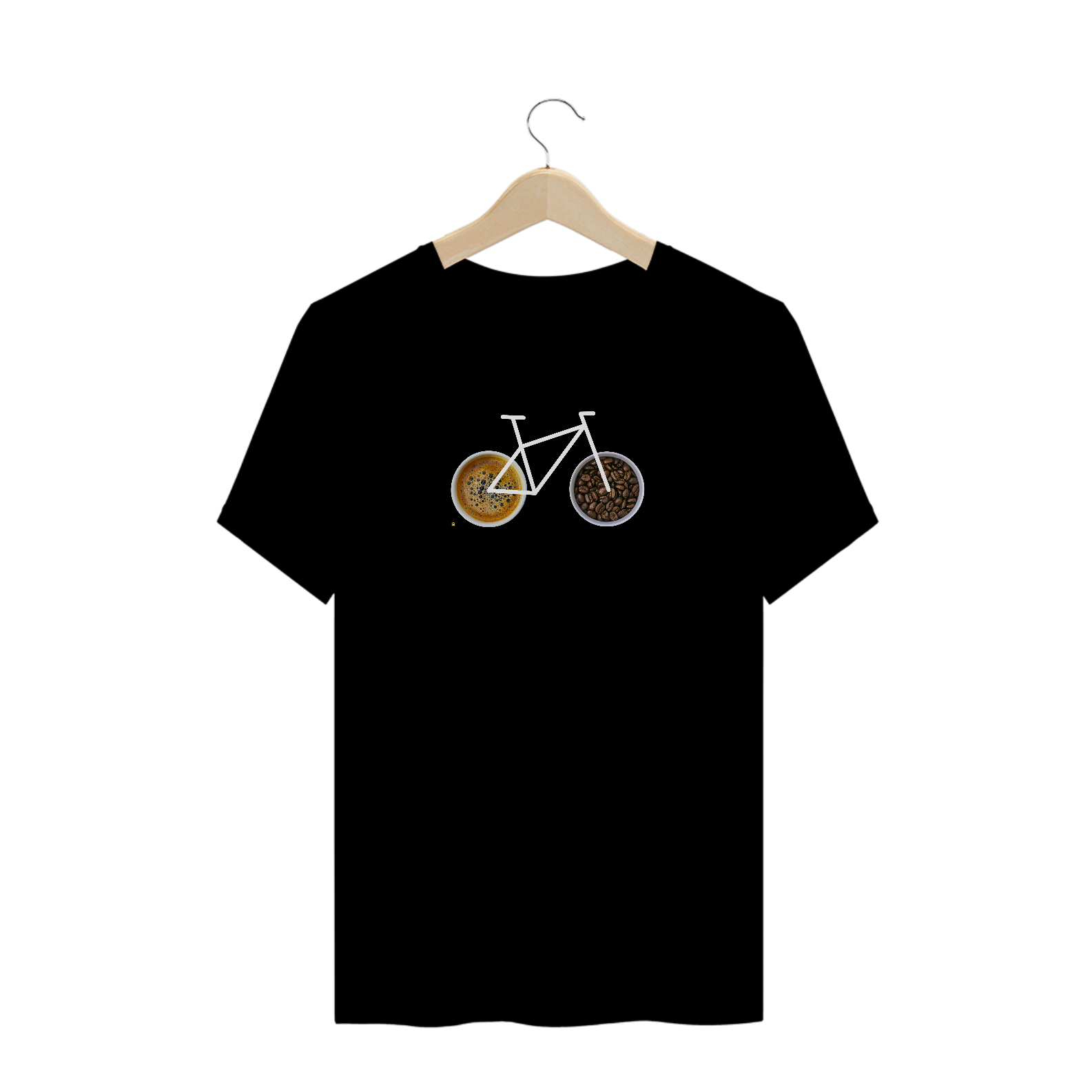 Nome do produto  Camisa Masculina Preta 100% algodão premium - Coleção Bike + Café 2021 - Ref0017