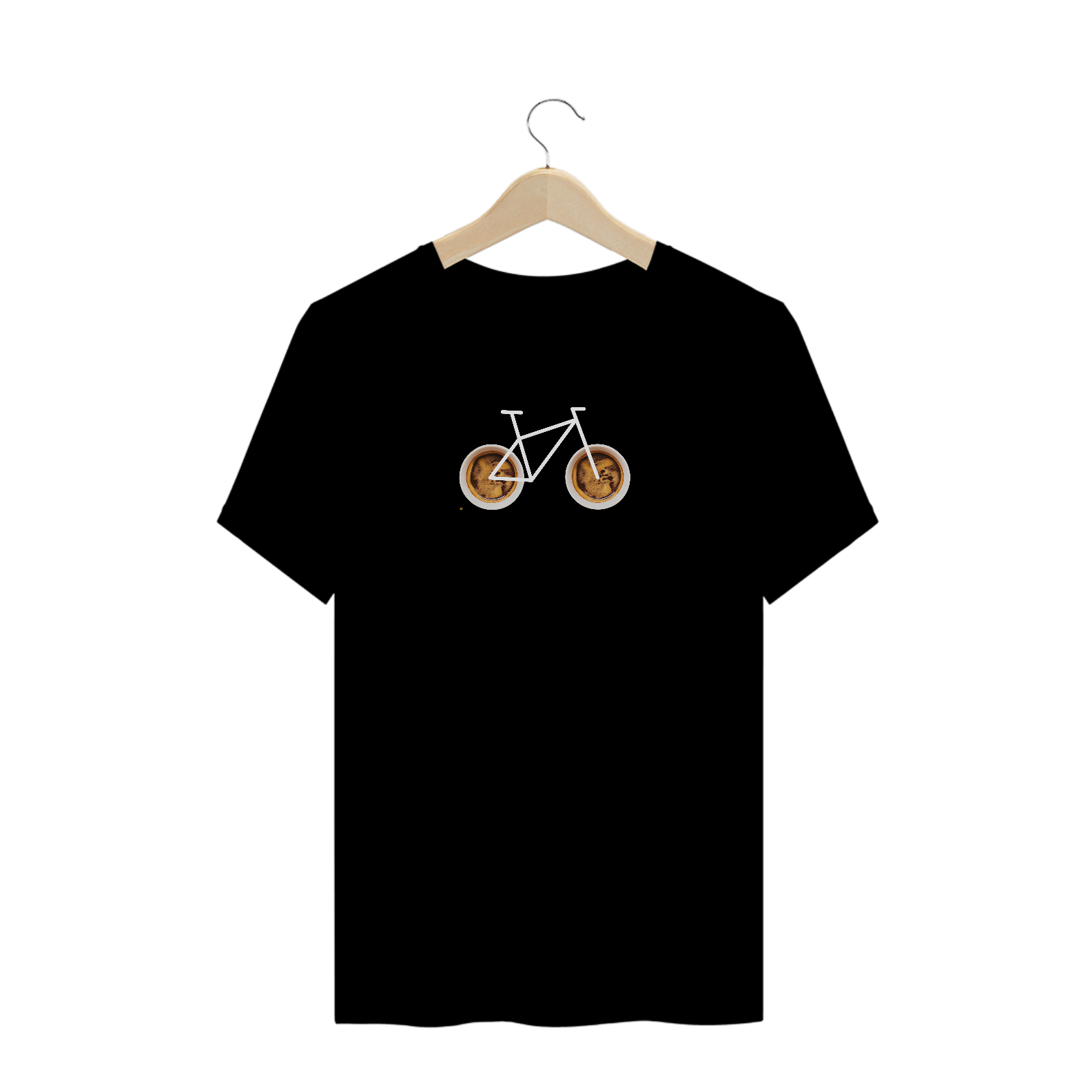 Nome do produto  Camisa Masculina Preta - Coleção Bike + Café