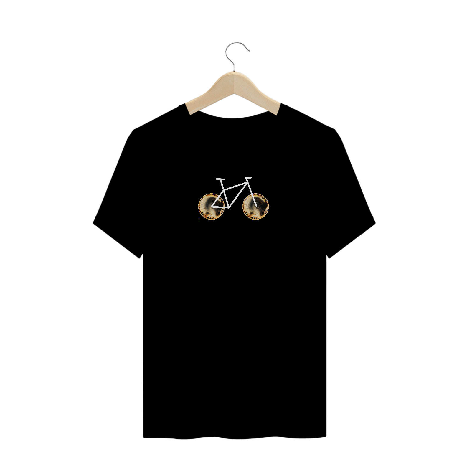 Nome do produto  Camisa Masculina Preta - Coleção Bike + Café