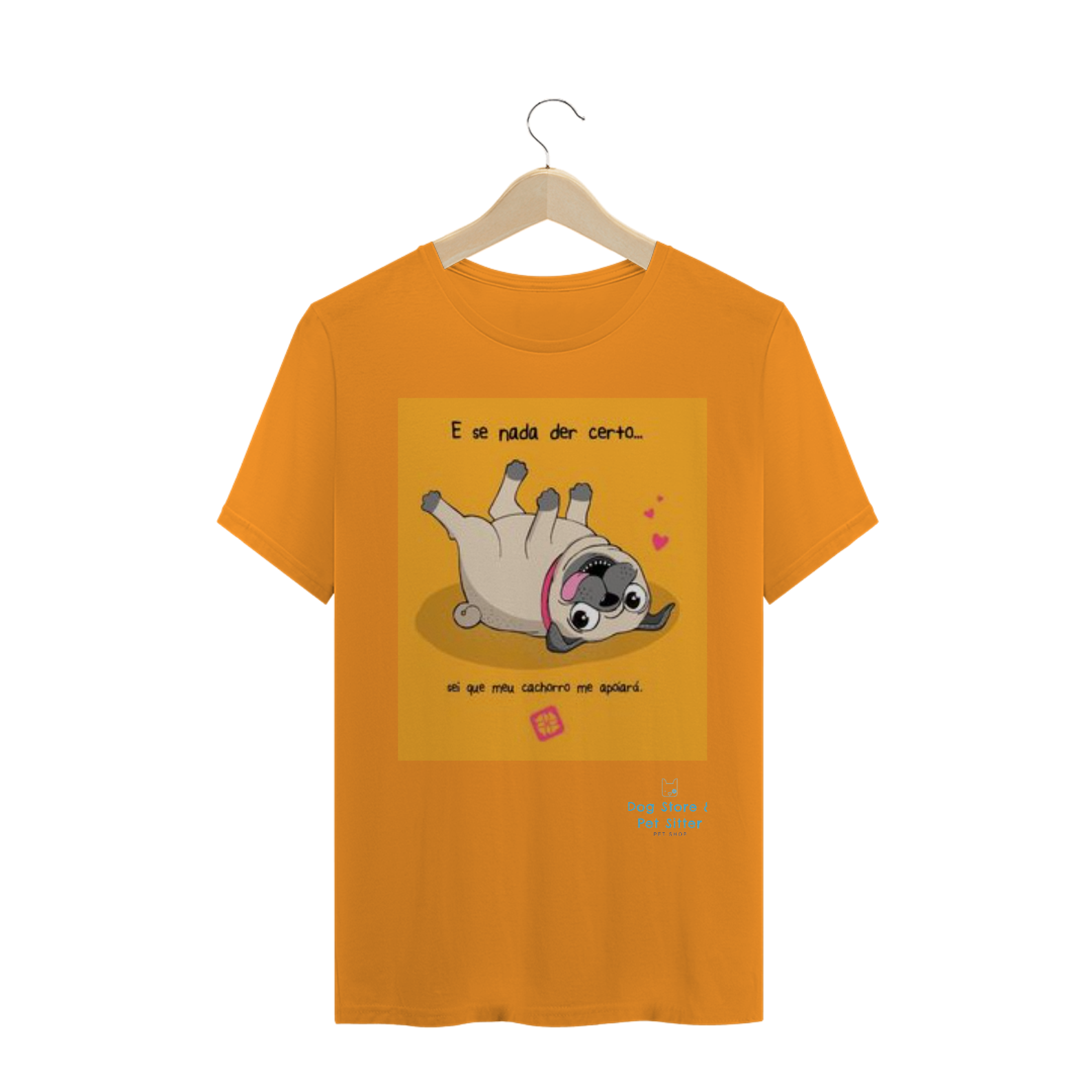 camiseta fofa pug