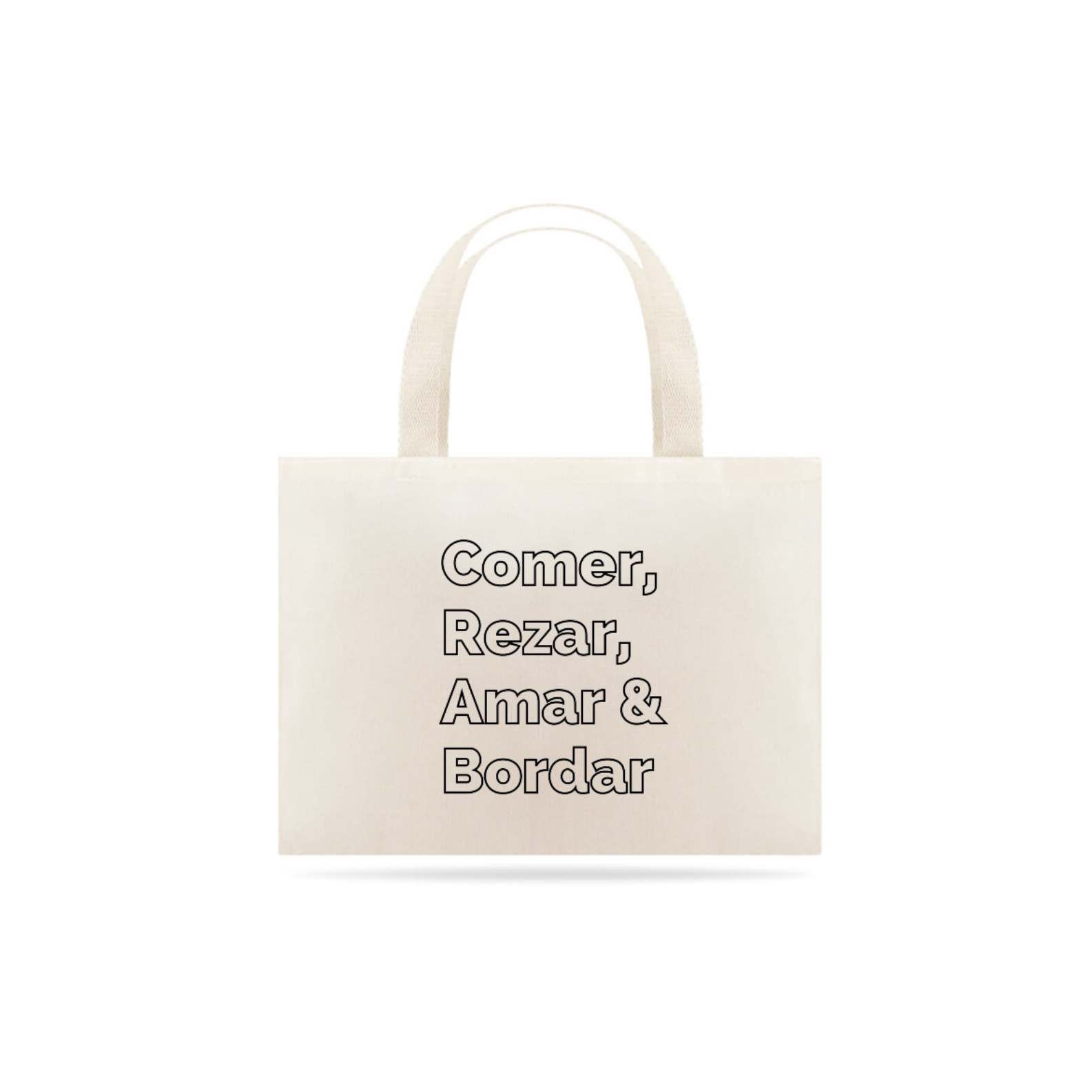 Nome do produto  Ecobag Comer, Rezar, Amar e Bordar