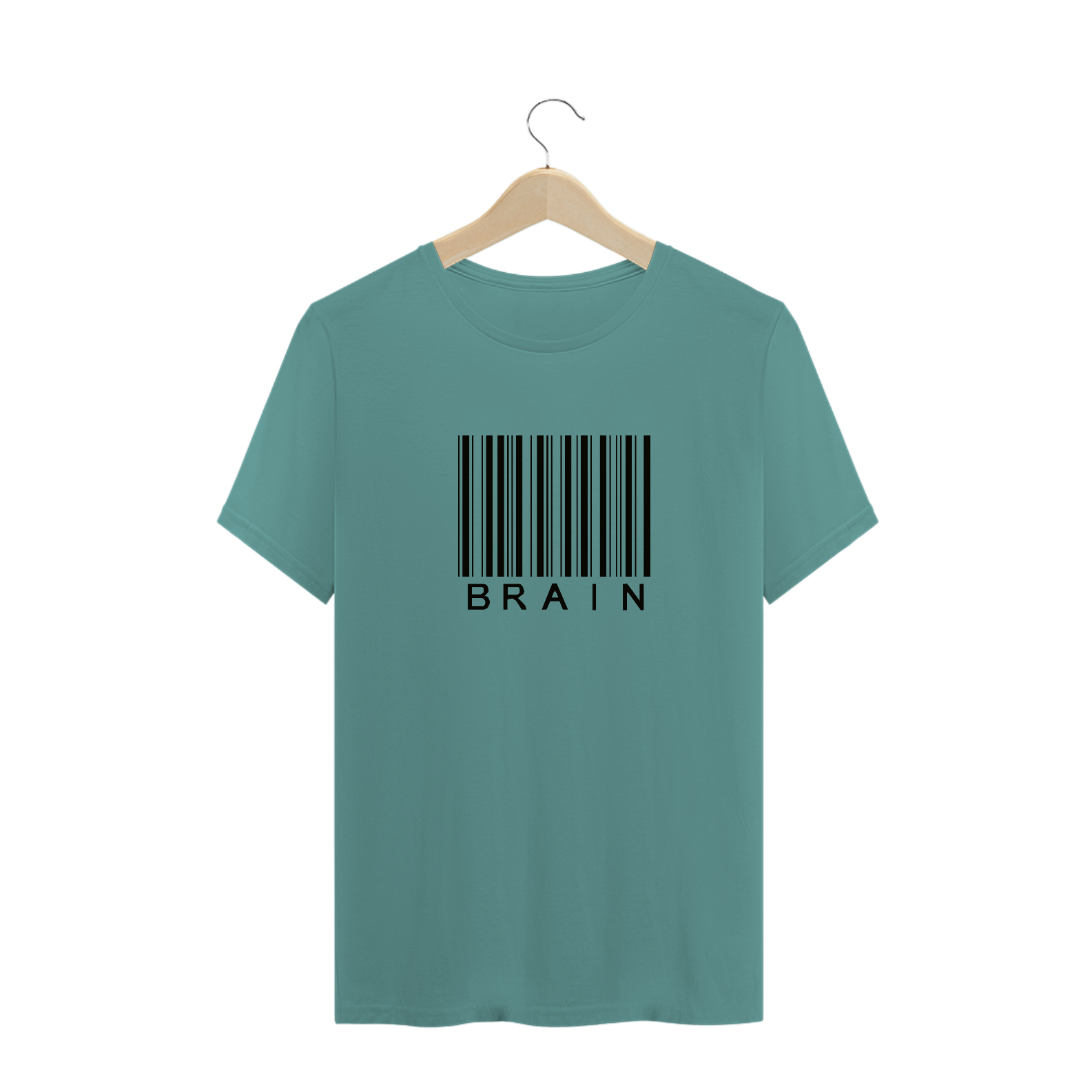 Camiseta Masculina Estonada - Brain Código de Barra (várias cores)