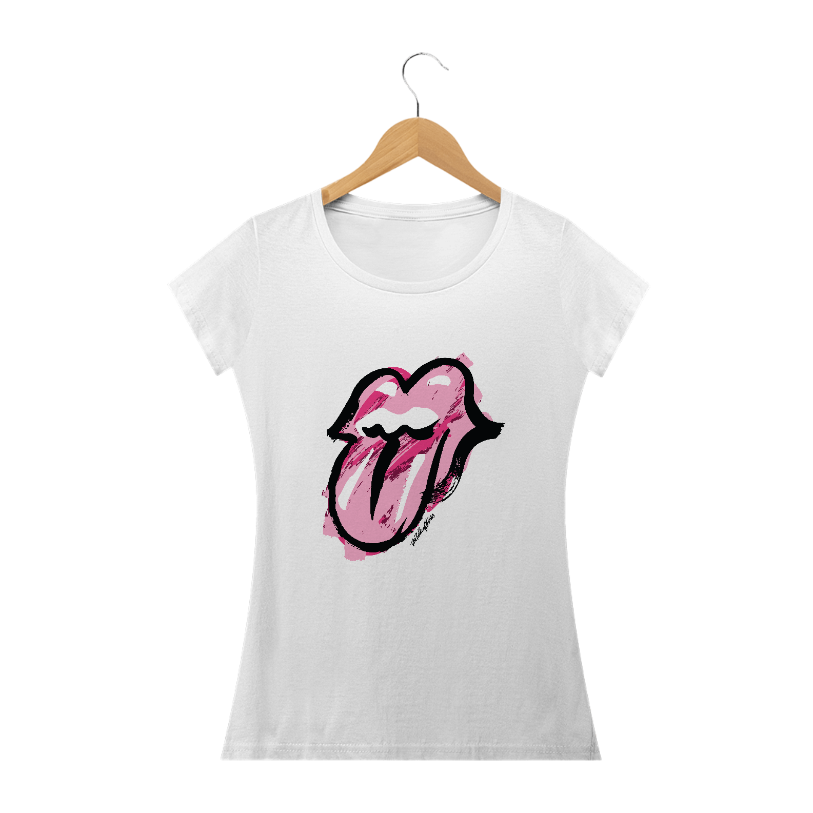 Nome do produto  Baby Look Rolling Stones