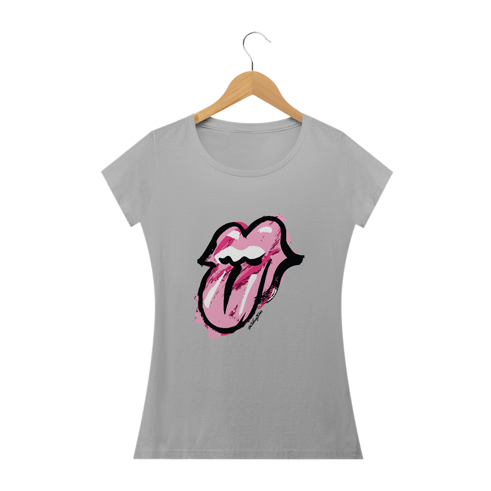 Nome do produto  Baby Look Rolling Stones
