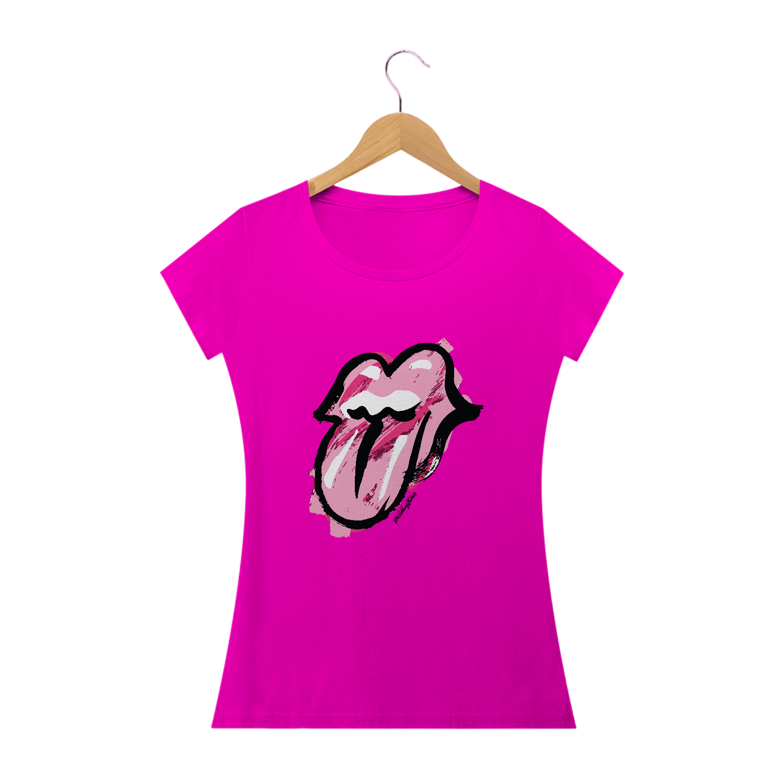 Nome do produto  Baby Look Rolling Stones