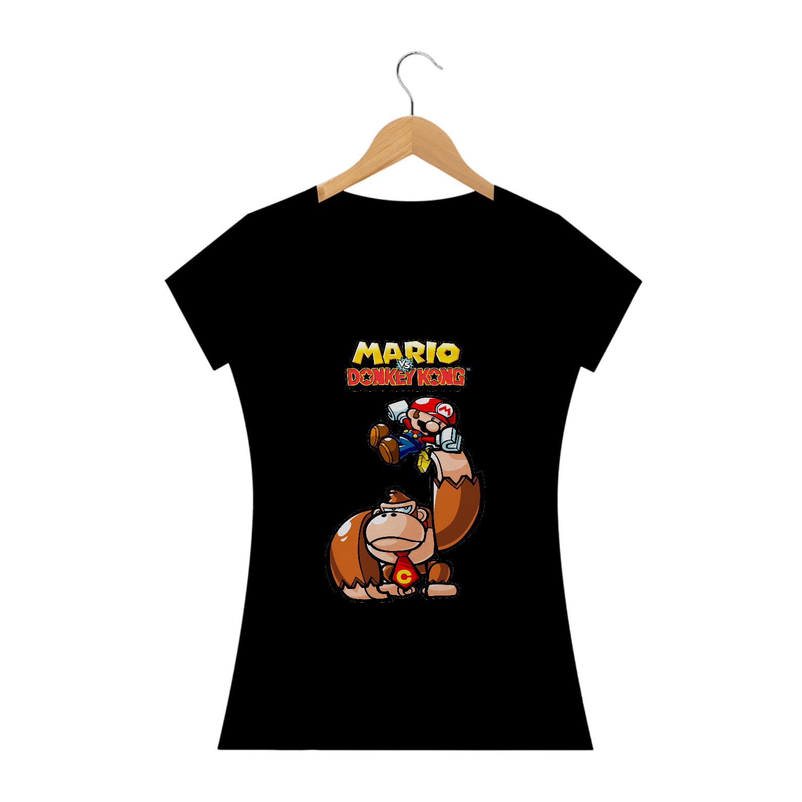 Nome do produto  T-Shirt Baby Long Mario vs DK