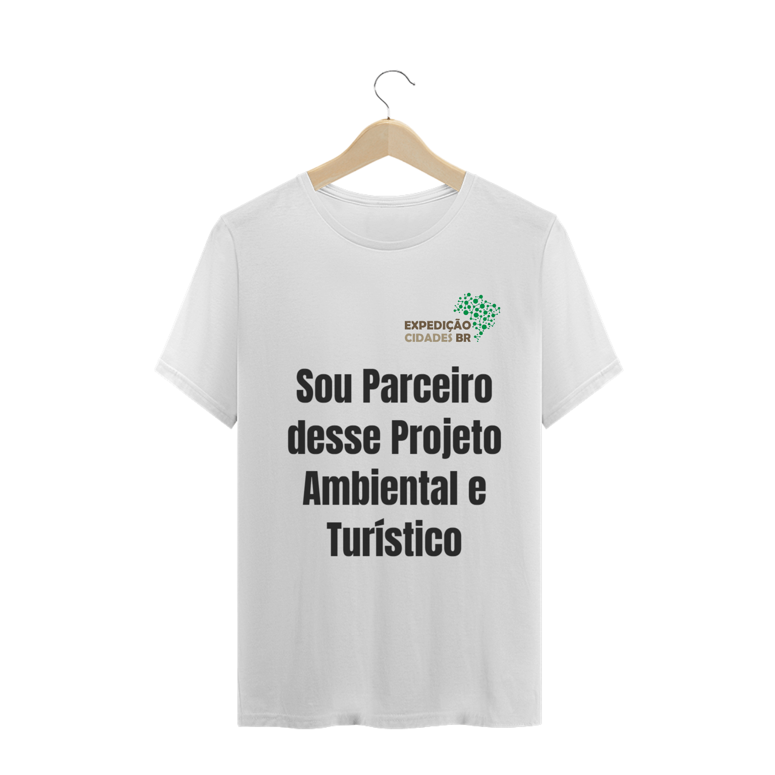 Camiseta com Logo + Escrita: Sou Parceiro desse Projeto Ambiental e Turístico