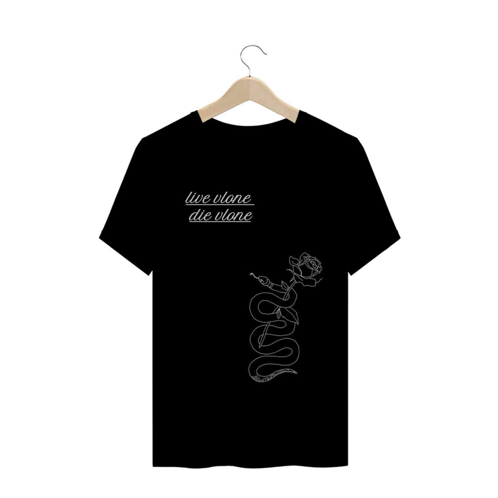 Nome do produto  camiseta live alone die alone