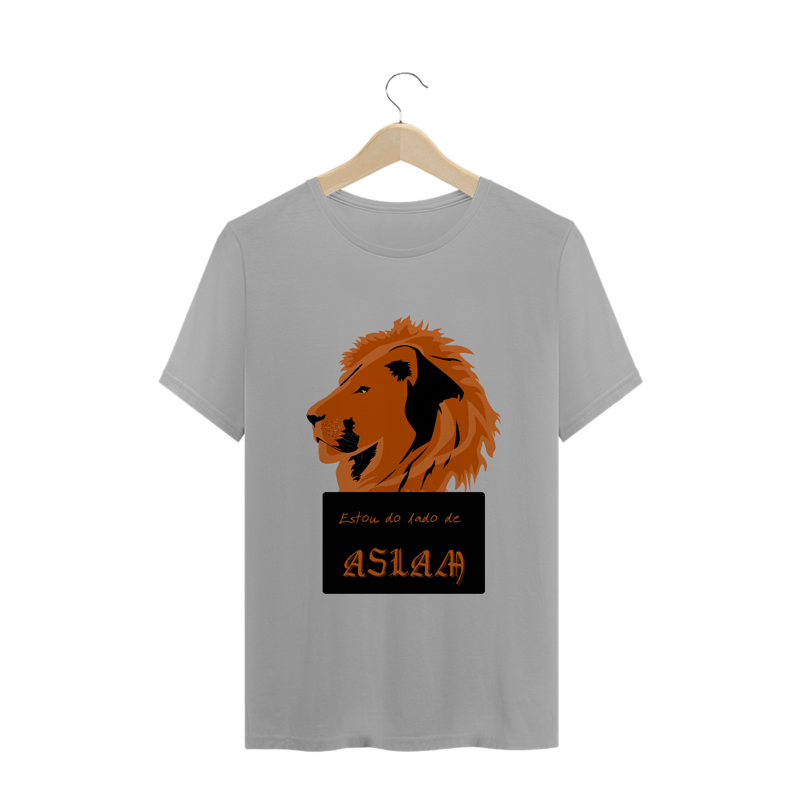 Nome do produto  camiseta estou do lado de Aslam