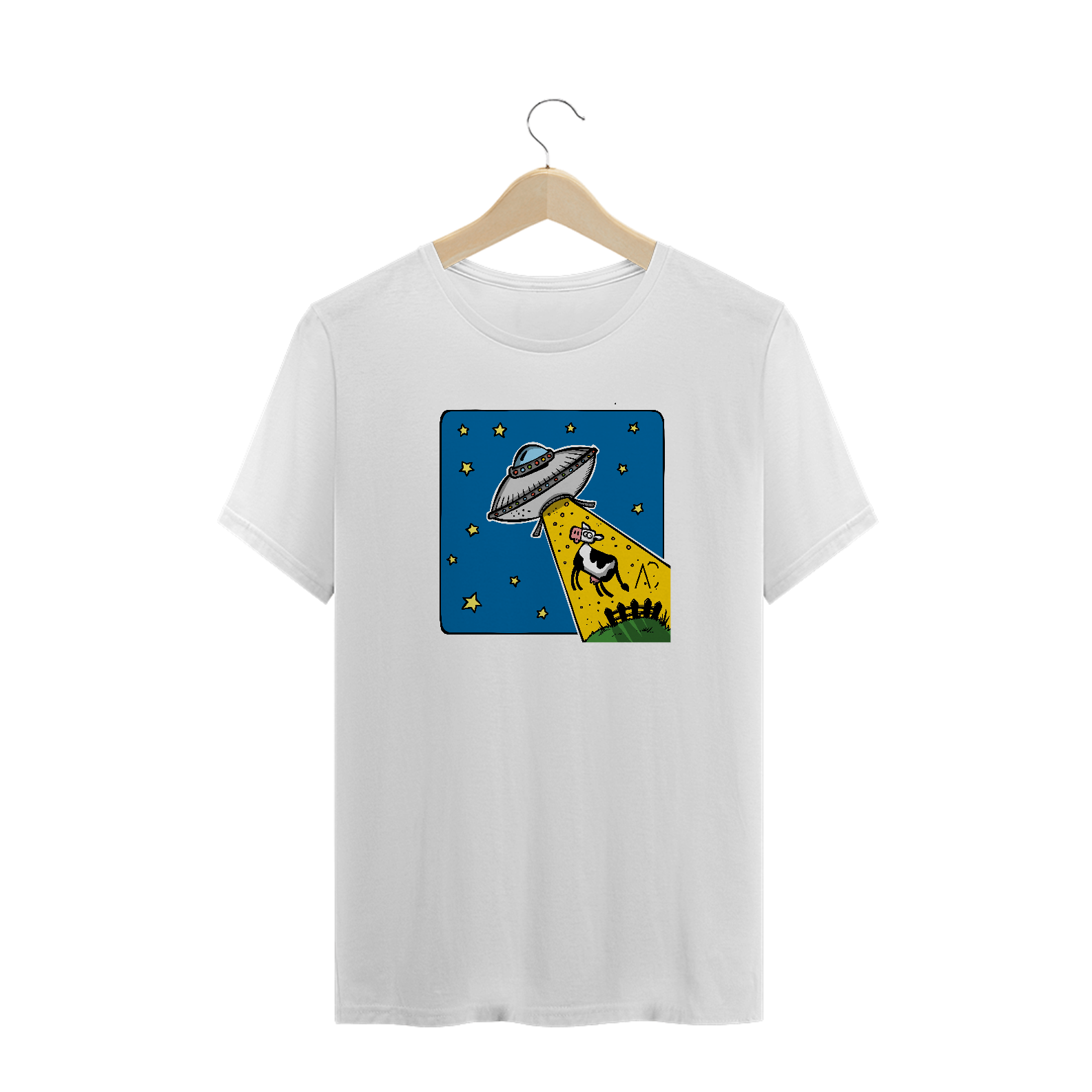 Camiseta plus size Abdução da Vaca
