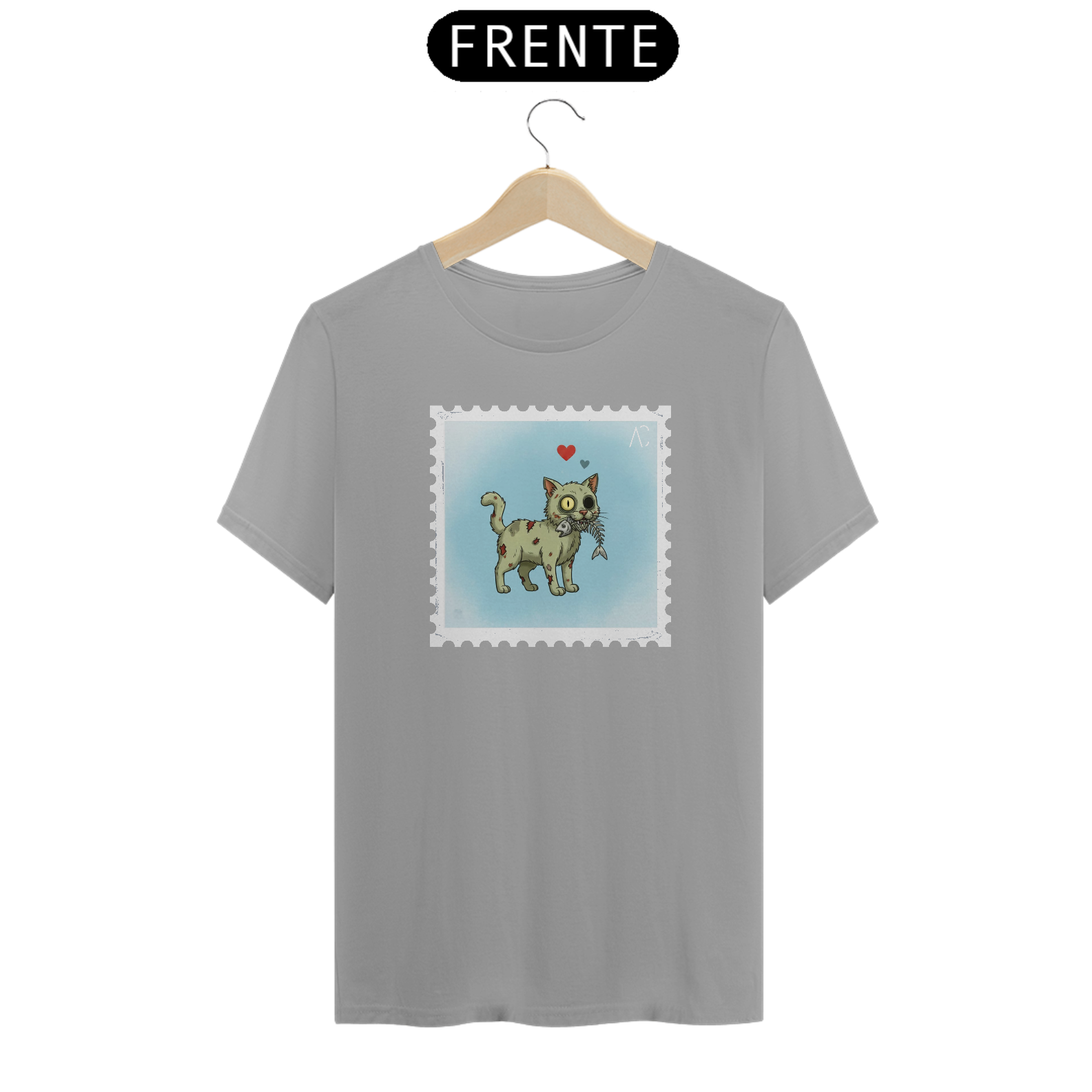 Camiseta Gato Zumbi