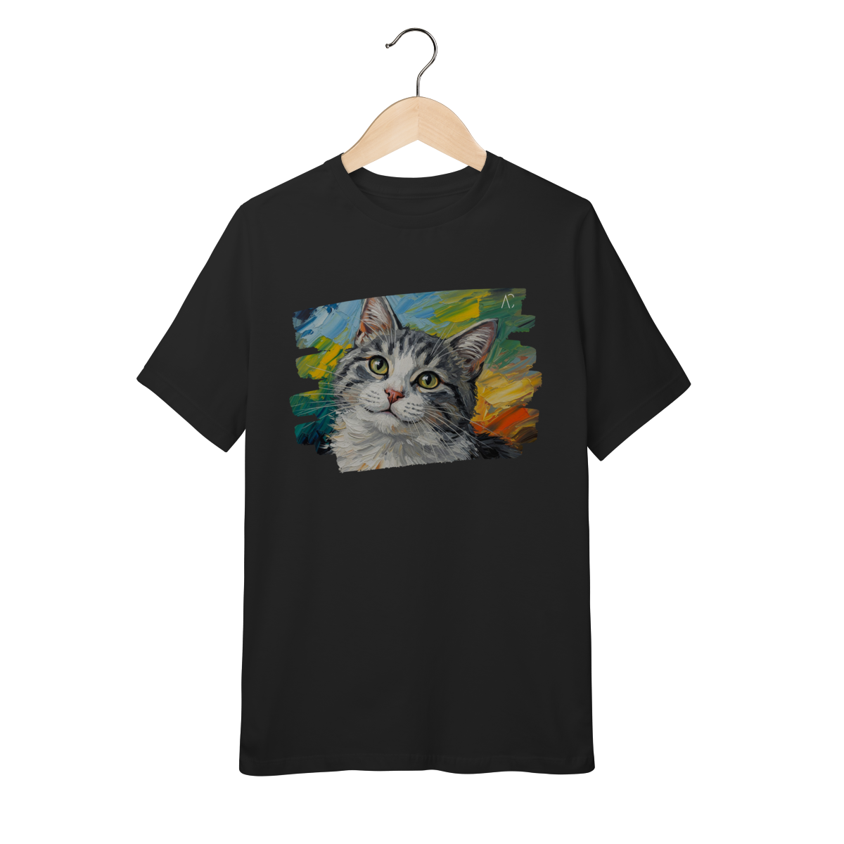 Camiseta infantil Gatinho Aquarela