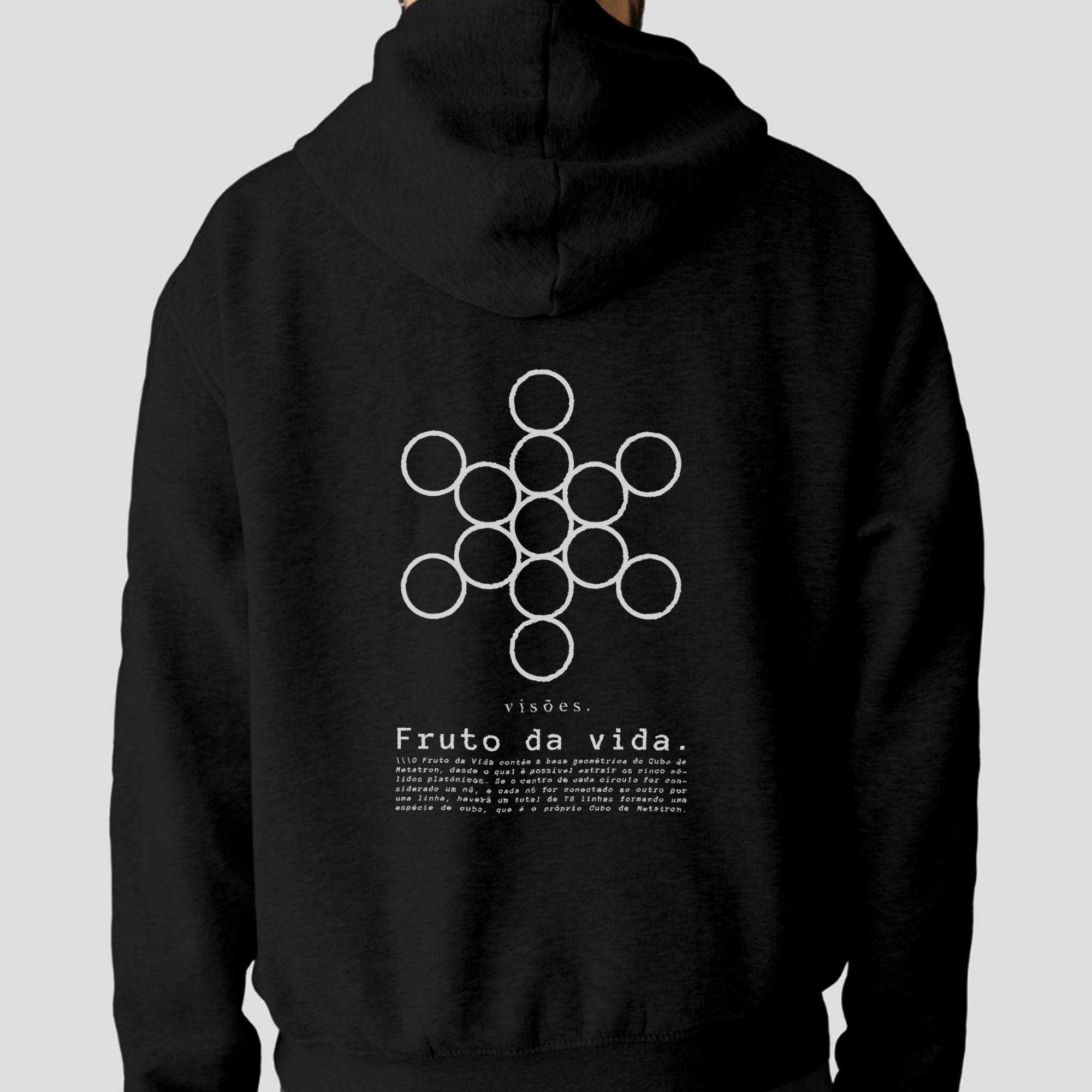 Nome do produto  Moletom Unissex com zíper - Fruto da vida 