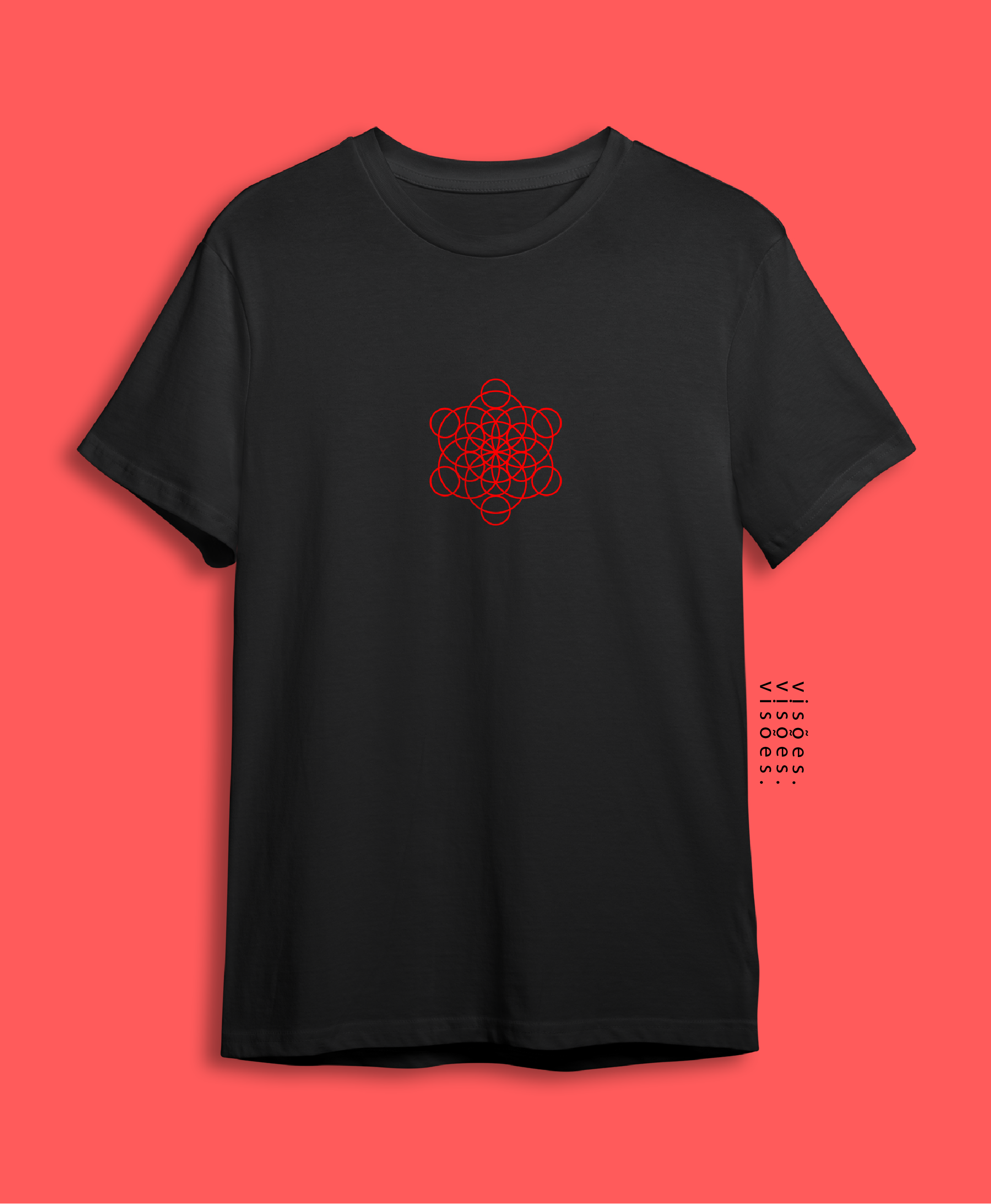 Nome do produto  Camiseta códigos interdimensionais - red
