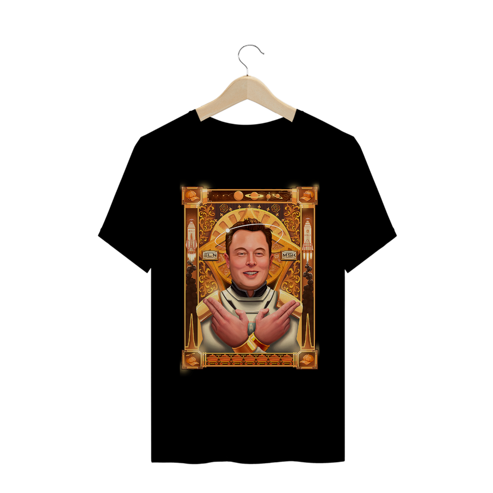 Nome do produto  Camiseta - Elon Musk (Gold) 