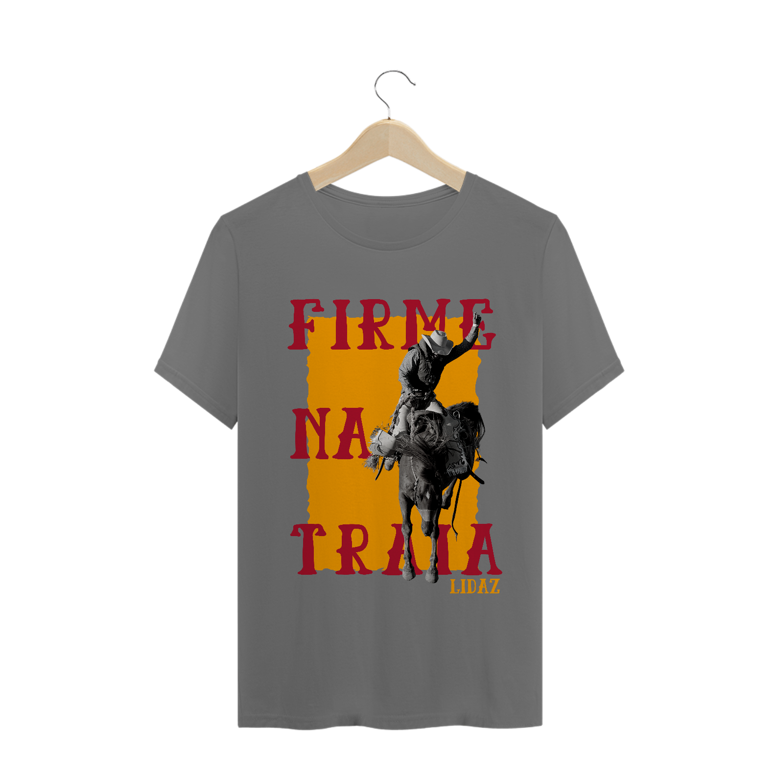 Camiseta masculina estonada FIRME NA TRAIA