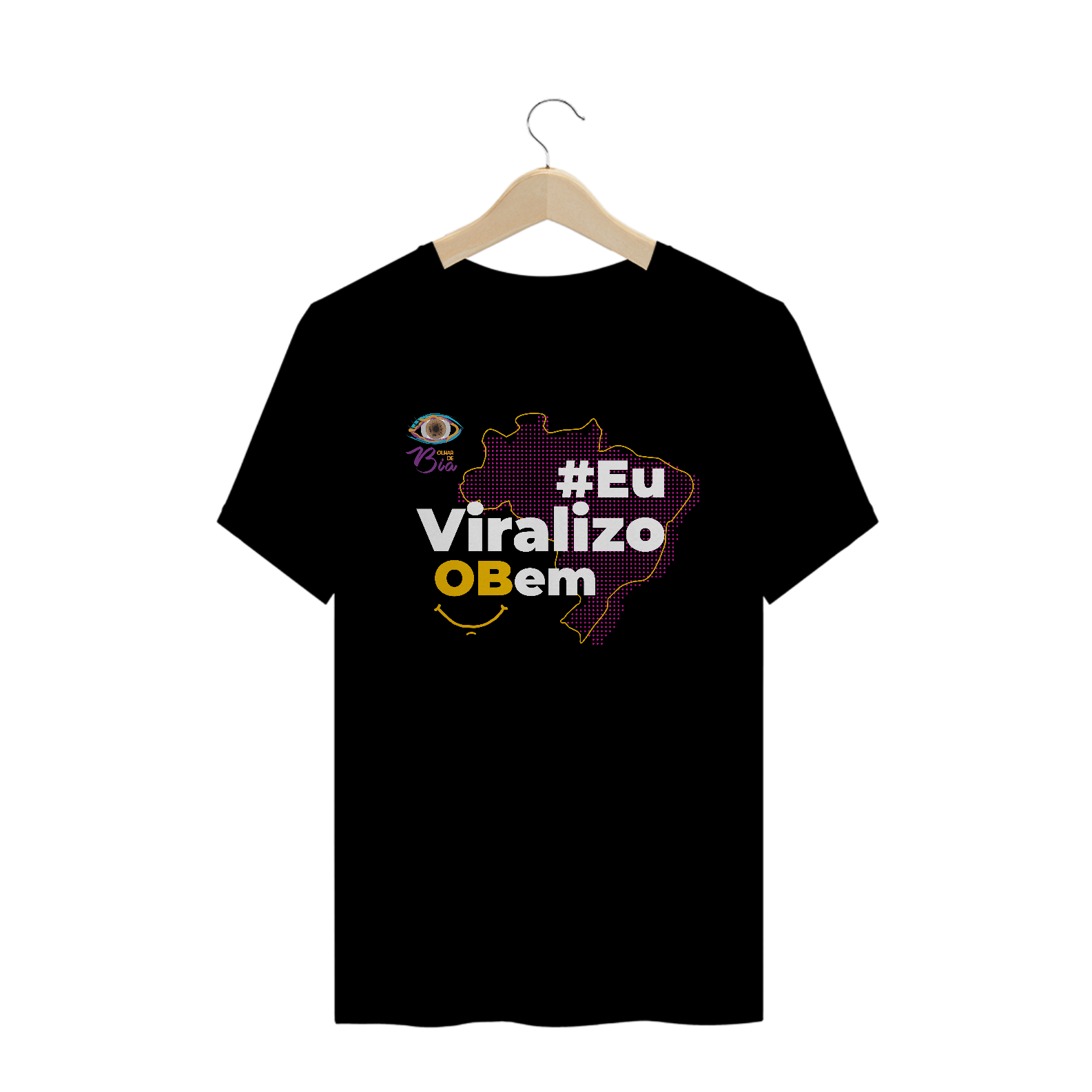 Nome do produto  Camiseta - Eu Viralizo o Bem (Olhar de Bia)