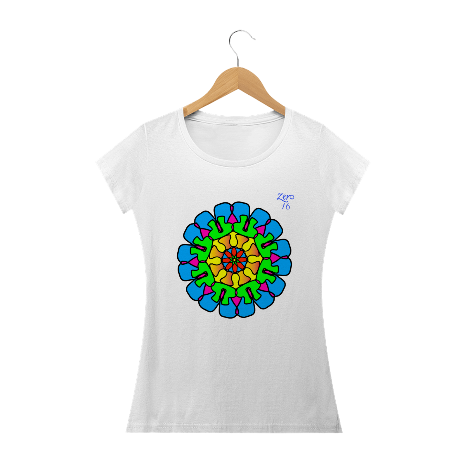 Nome do produto  T-Shirt Colorful Mandala