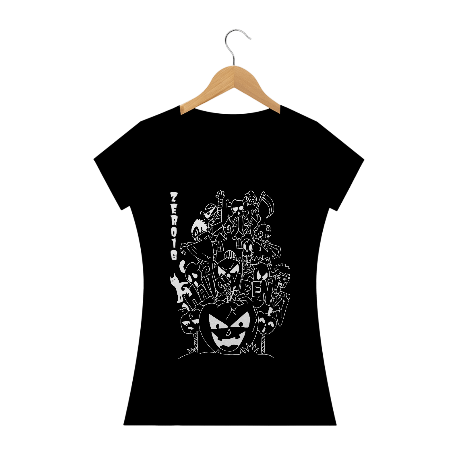 Nome do produto  T-Shirt Halloween Zer016