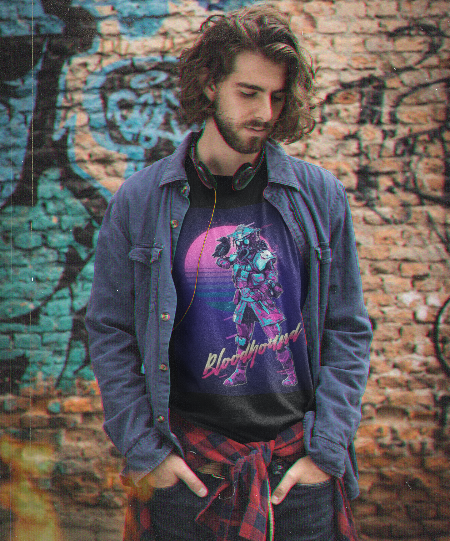 Nome do produto  Camisa Apex Legends - Bloodhound Retrowave