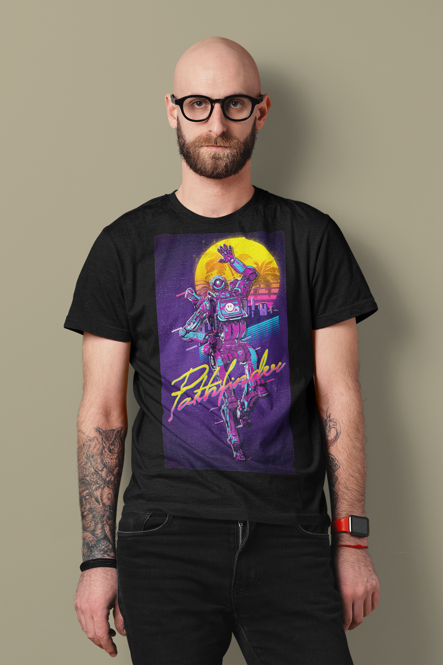 Nome do produto  Camisa Apex Legends - Pathfinder Retrowave