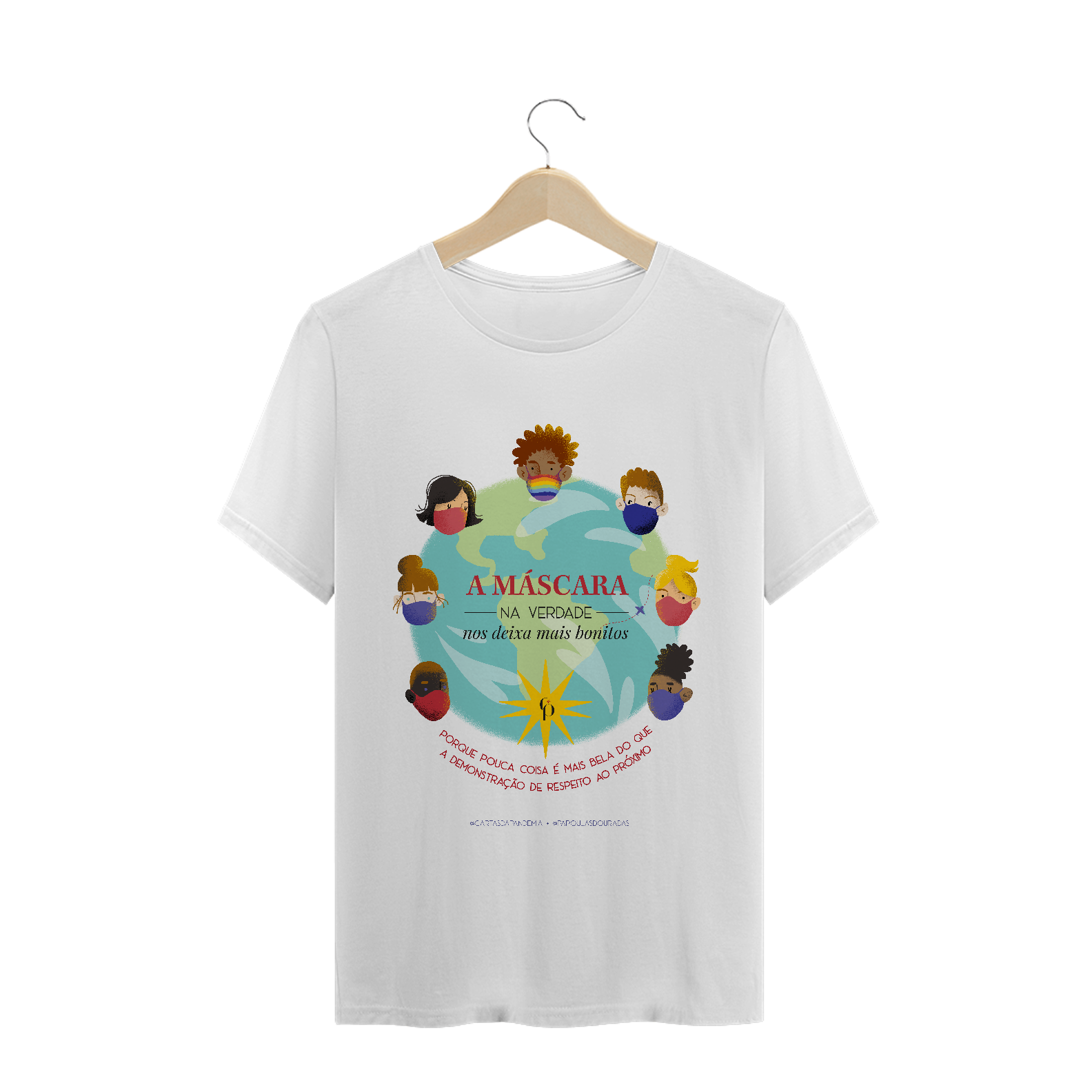 Nome do produto  Camiseta Máscara branca