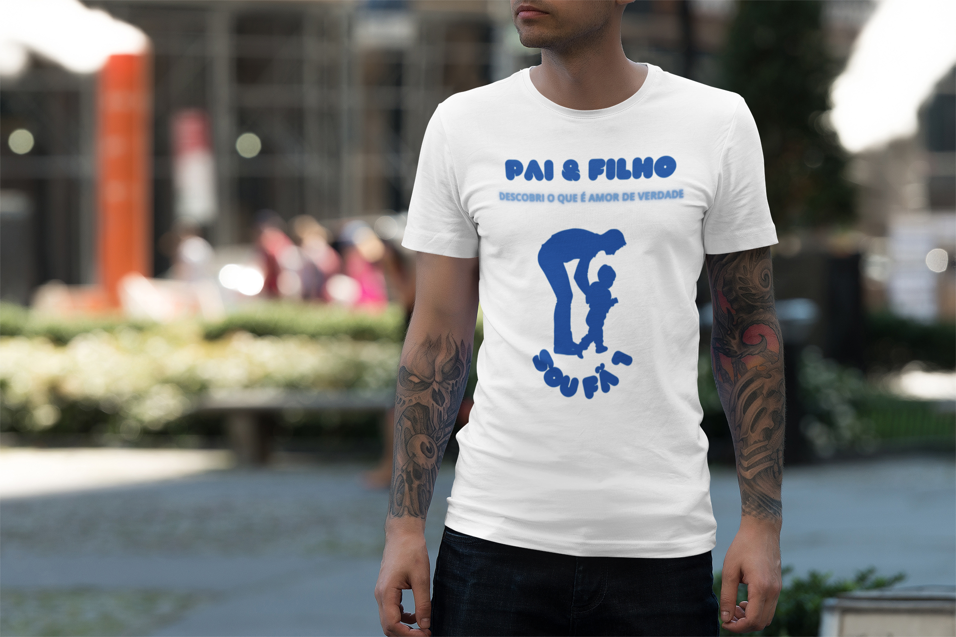 CAMISETA MASCULINA  PAI E FILHO -SOU FÃ 1