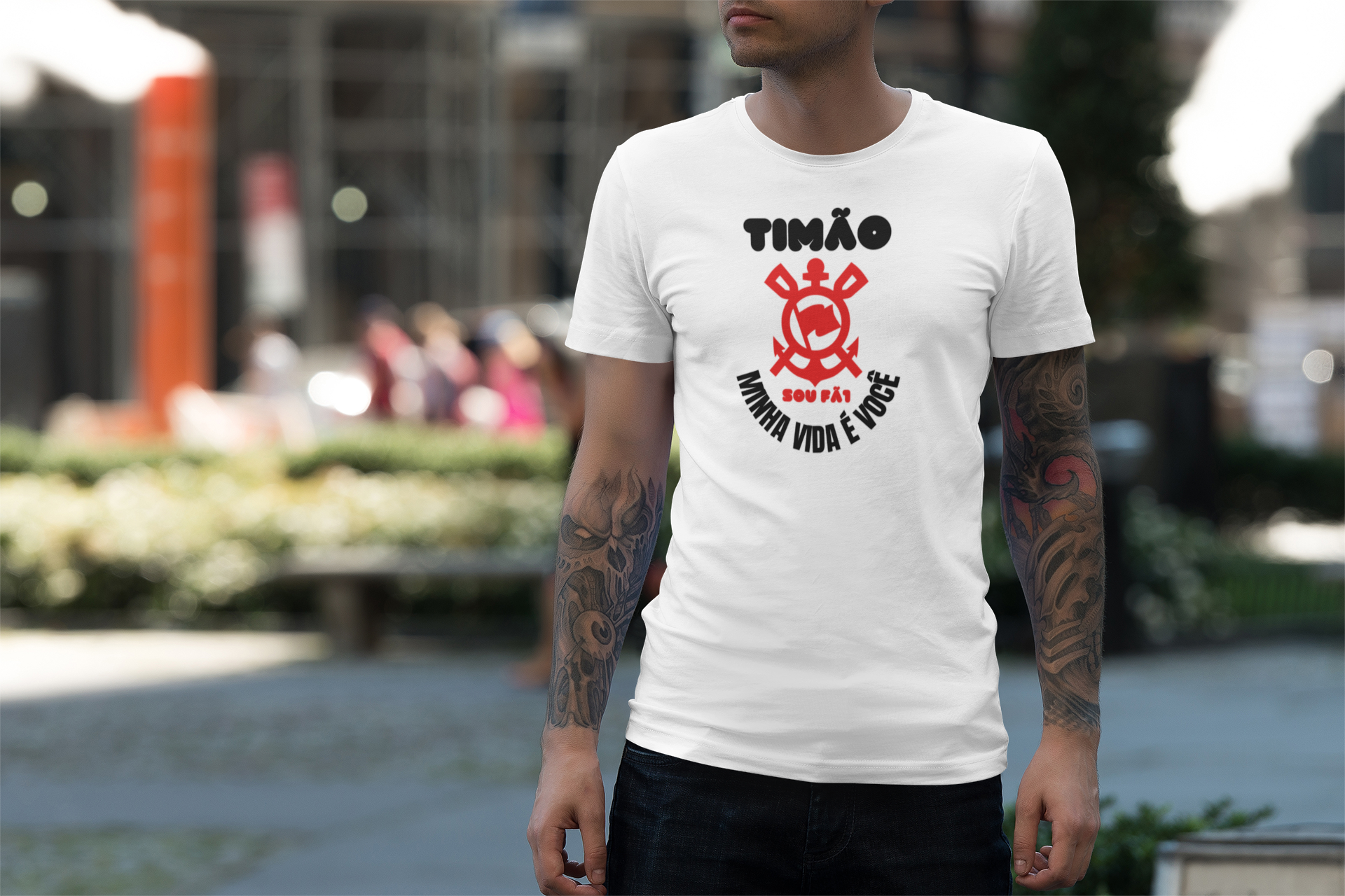 CAMISETA MASCULINA TIMÃO -SOU FÃ 1