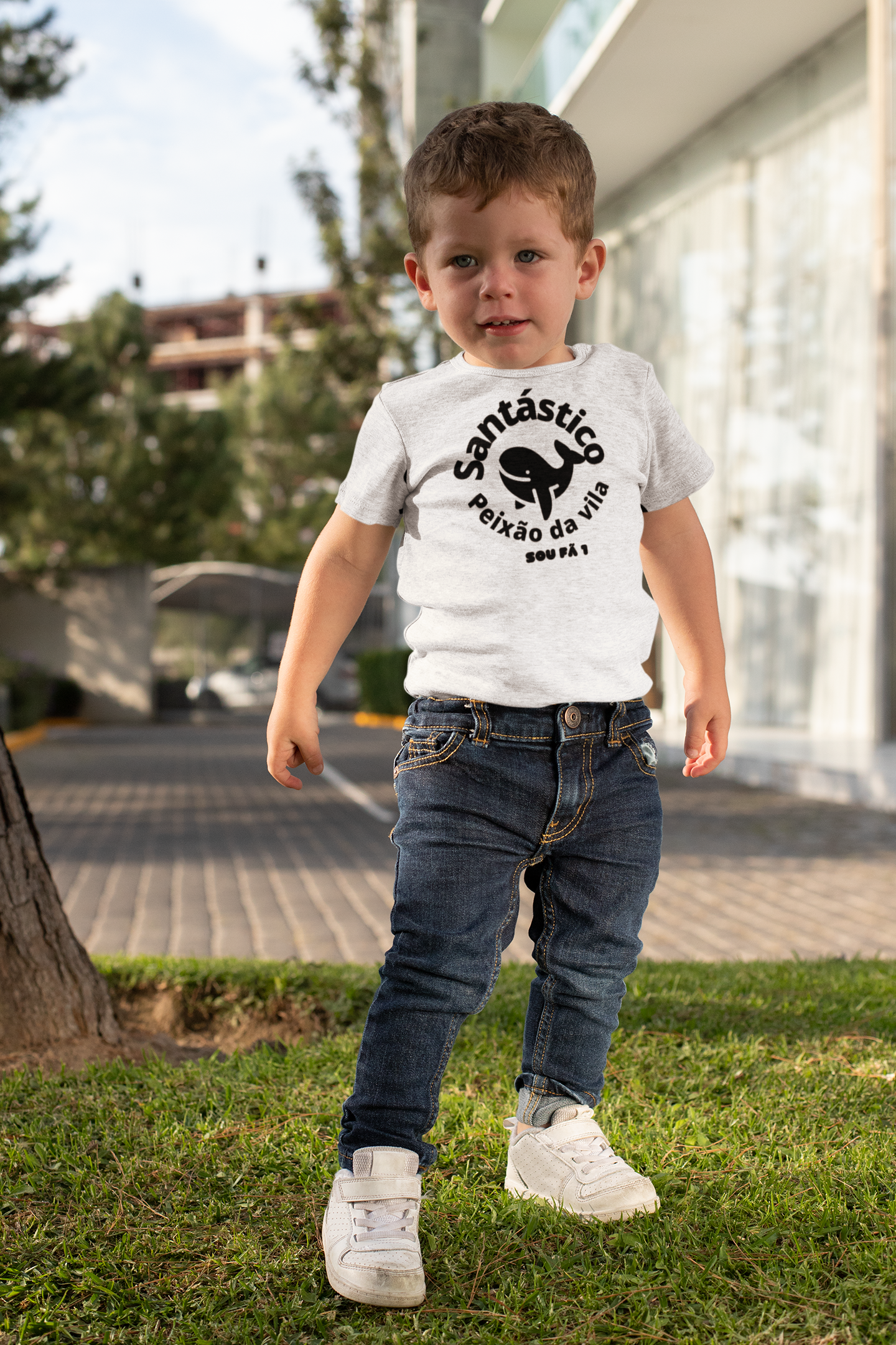 CAMISETA MASCULINA INFANTIL DE 2 Á 8 SANTÁSTICO-SOU FÃ 1