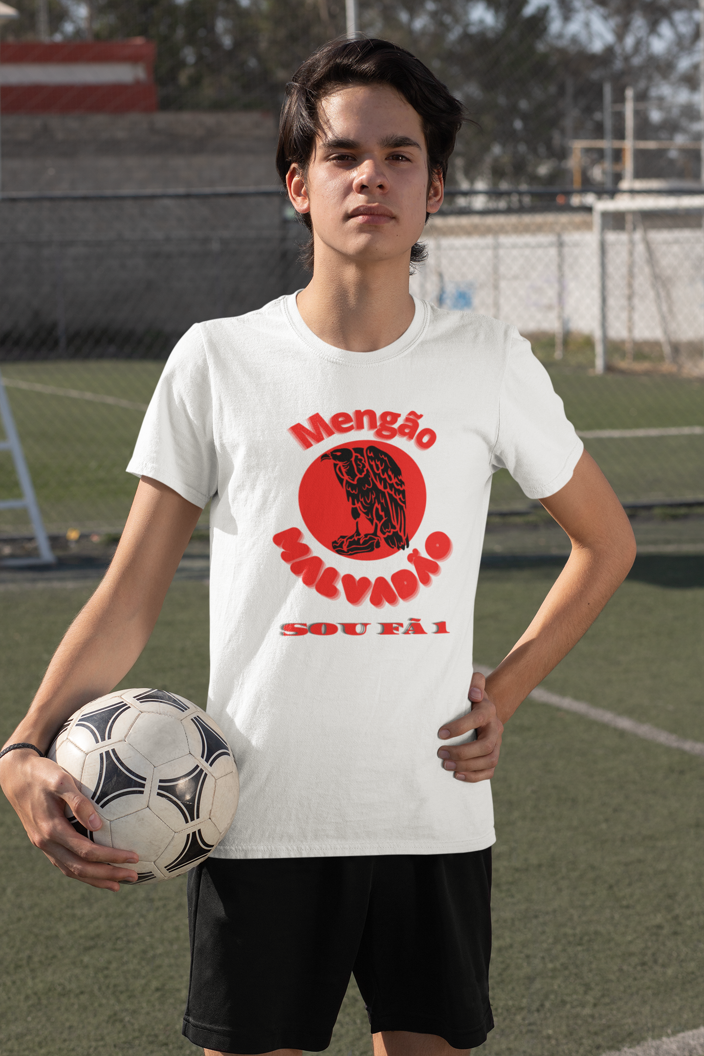 CAMISETA MASCULINA INFANTIL 10 A14 ANOS MENGÃO-SOU FÃ 1