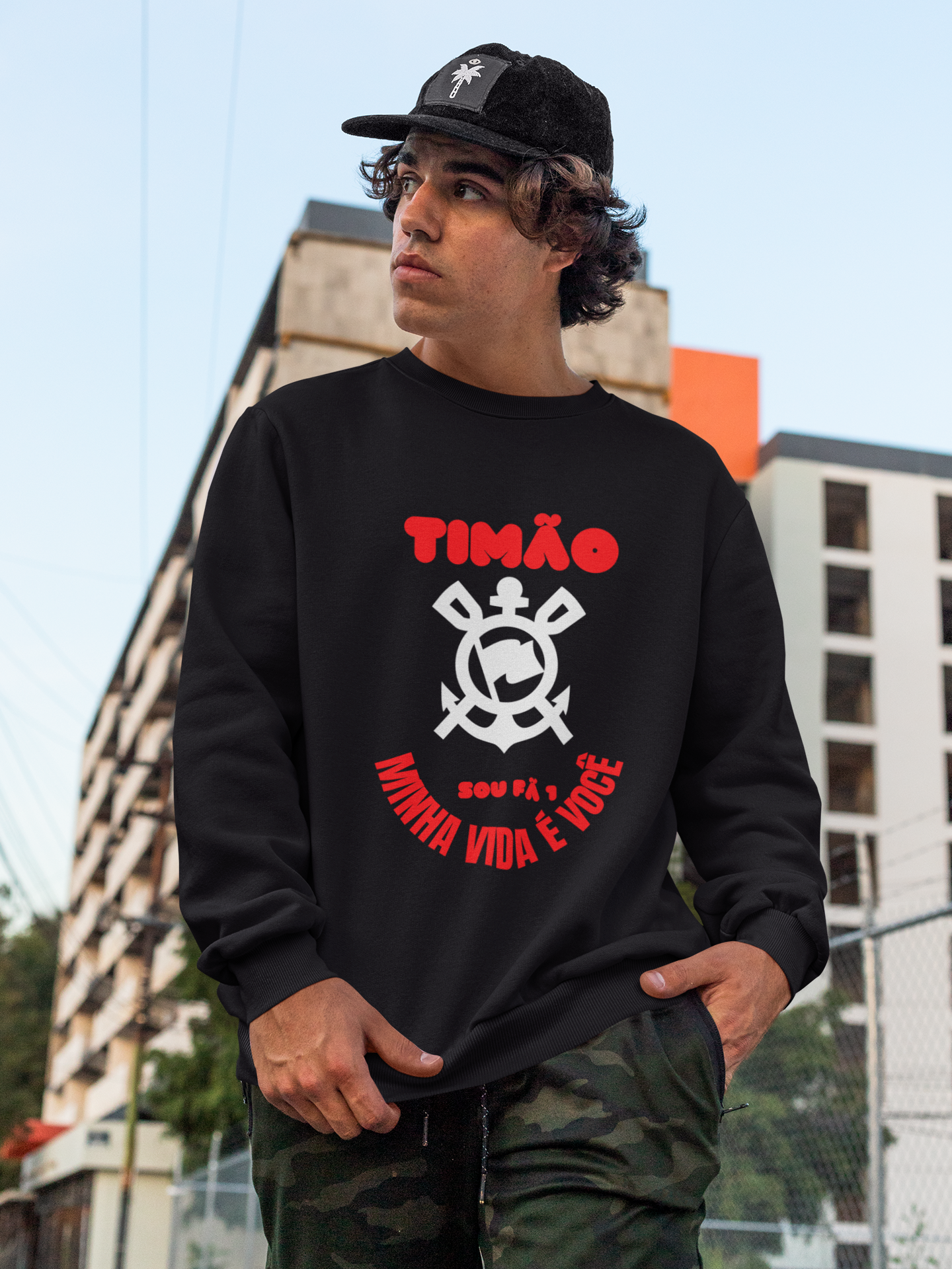 MOLETOM TIMÃO -SOU FÃ 1