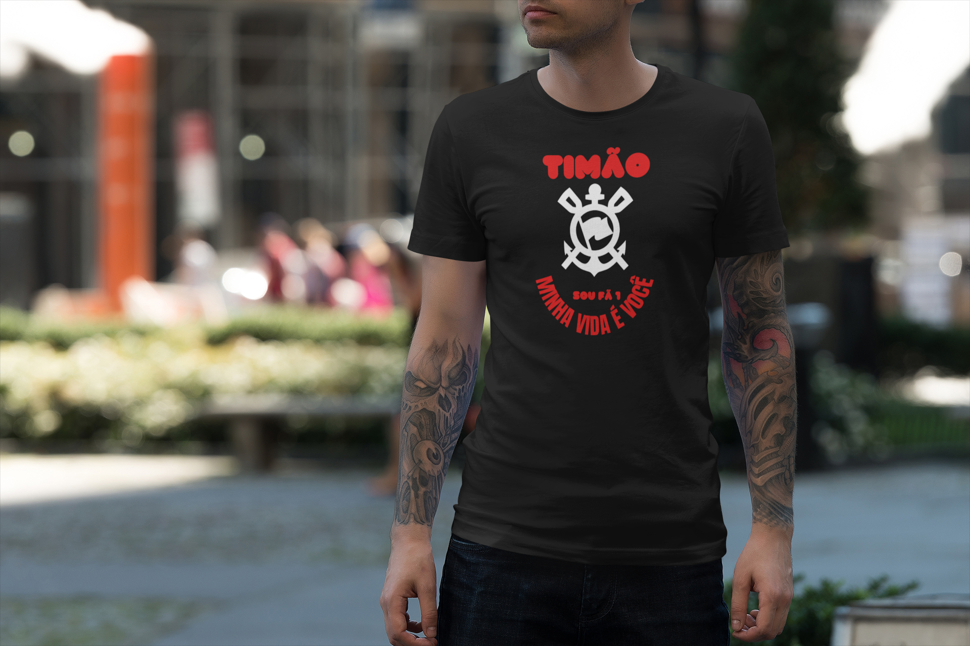 CAMISETA MASCULINA  TIMÃO -SOU FÃ 1