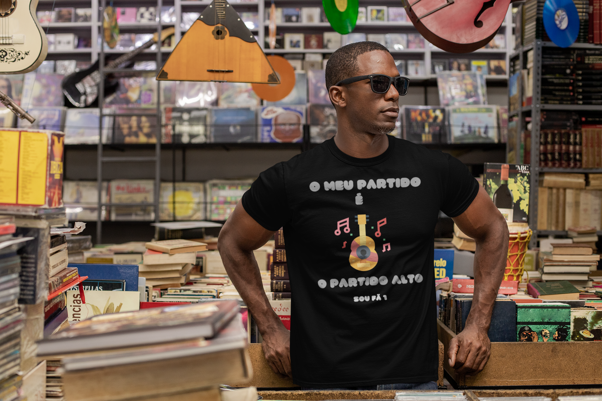 CAMISETA MASCULINA MEU PARTIDO -SOU FÃ 1