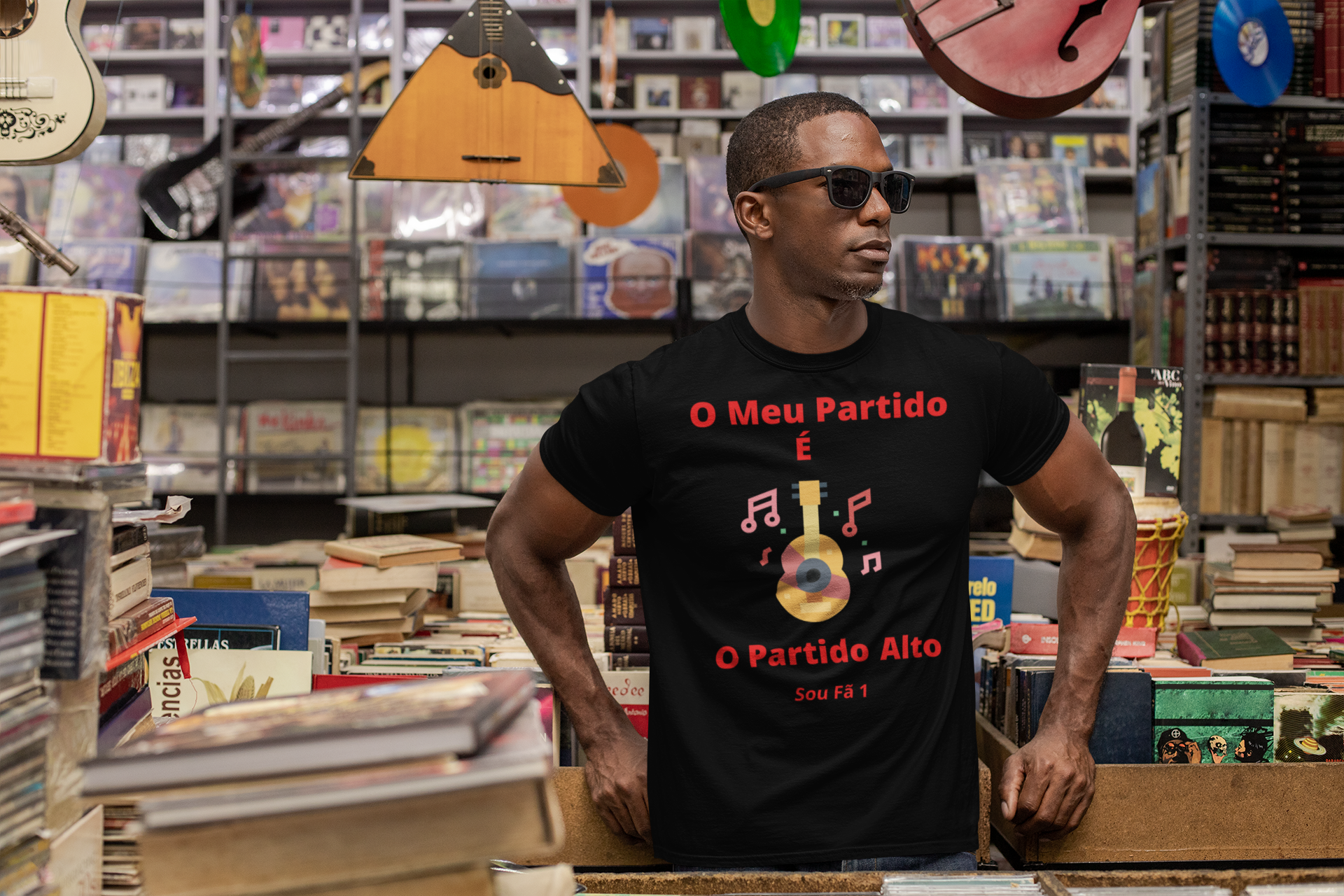 CAMISETA MASCULINA MEU PARTIDO -SOU FÃ 1