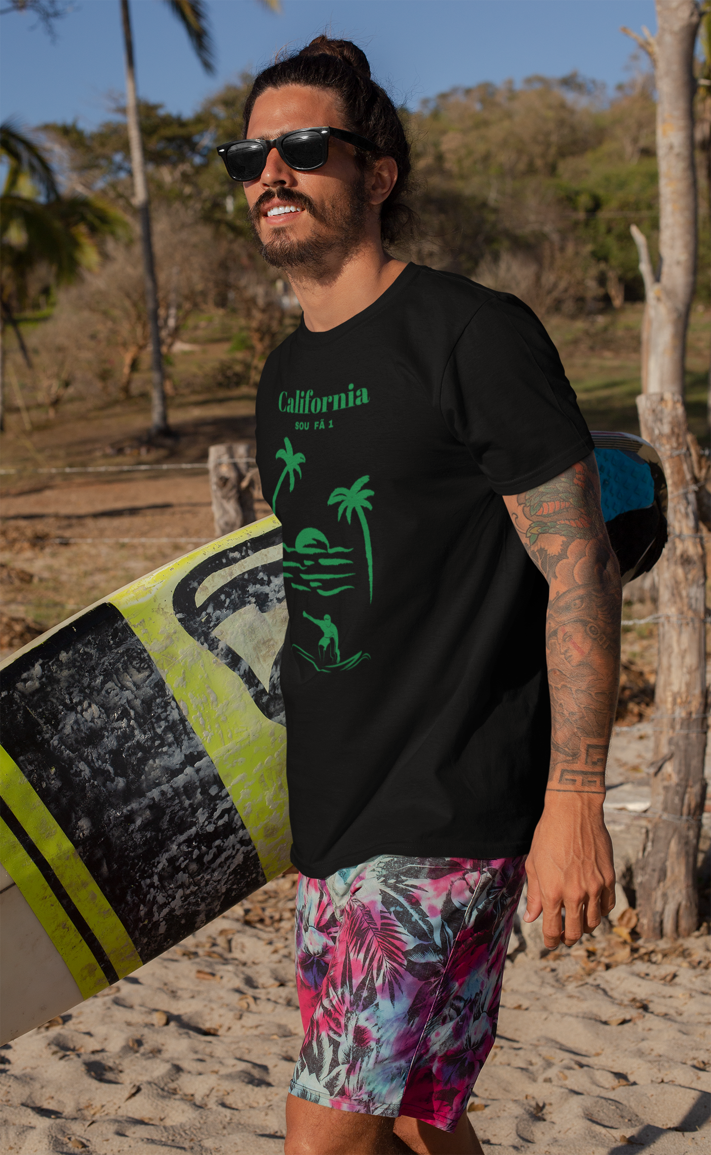 CAMISETA MASCULINA CALIFORNIA SURF -SOU FÃ 1