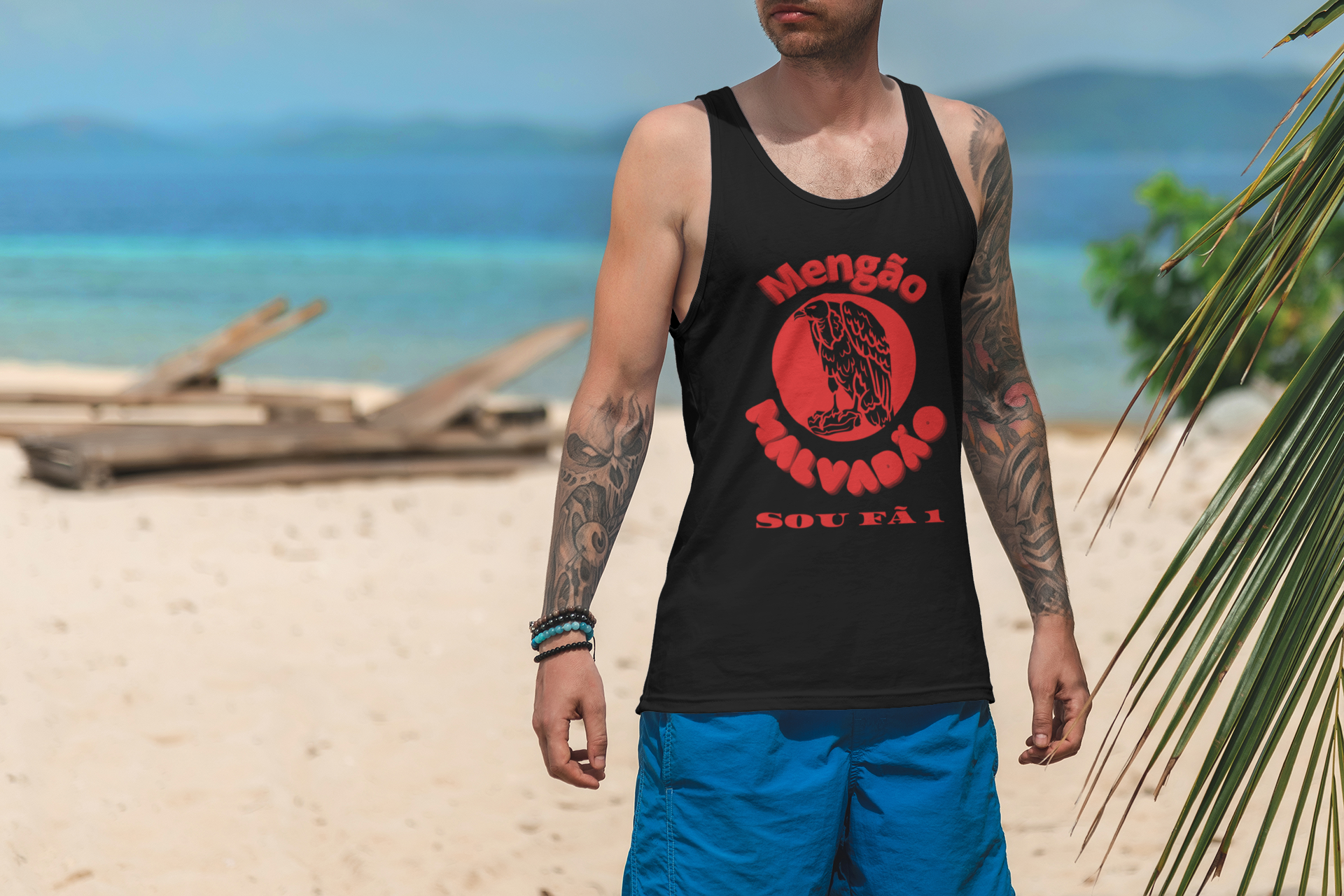 CAMISETA MASCULINA REGATA MENGÃO MAVADÃO-SOU FÃ 1