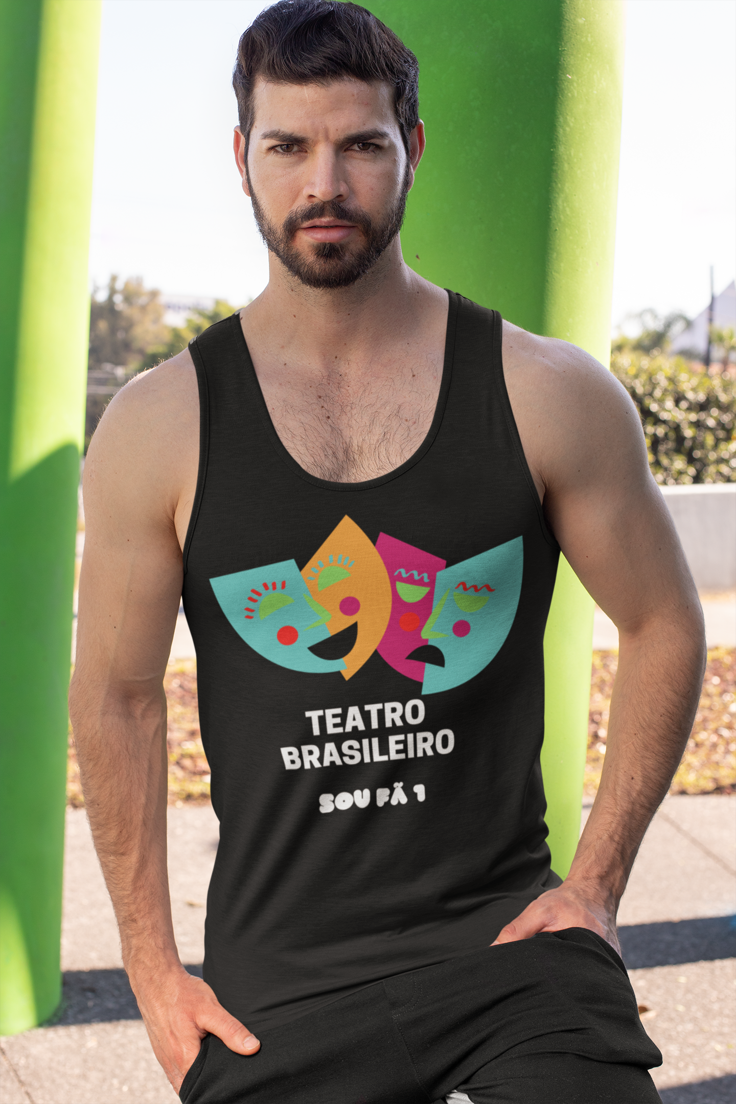CAMISETA MASCULINA REGATA TEATRO BRASILEIRO-SOU FÃ 1