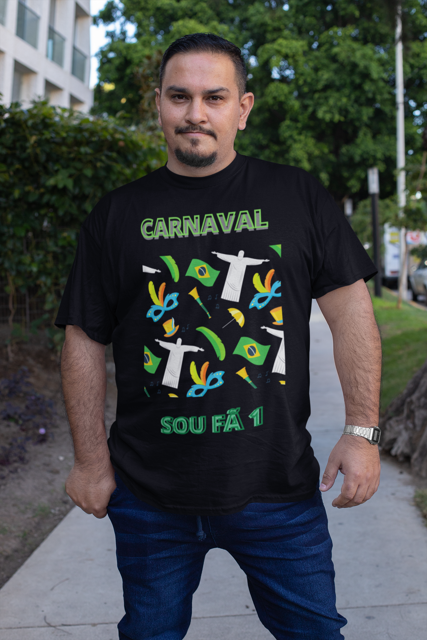 CAMISETA MASCULINA  CARNAVAL PLUS SIZE  -SOU FÂ 1