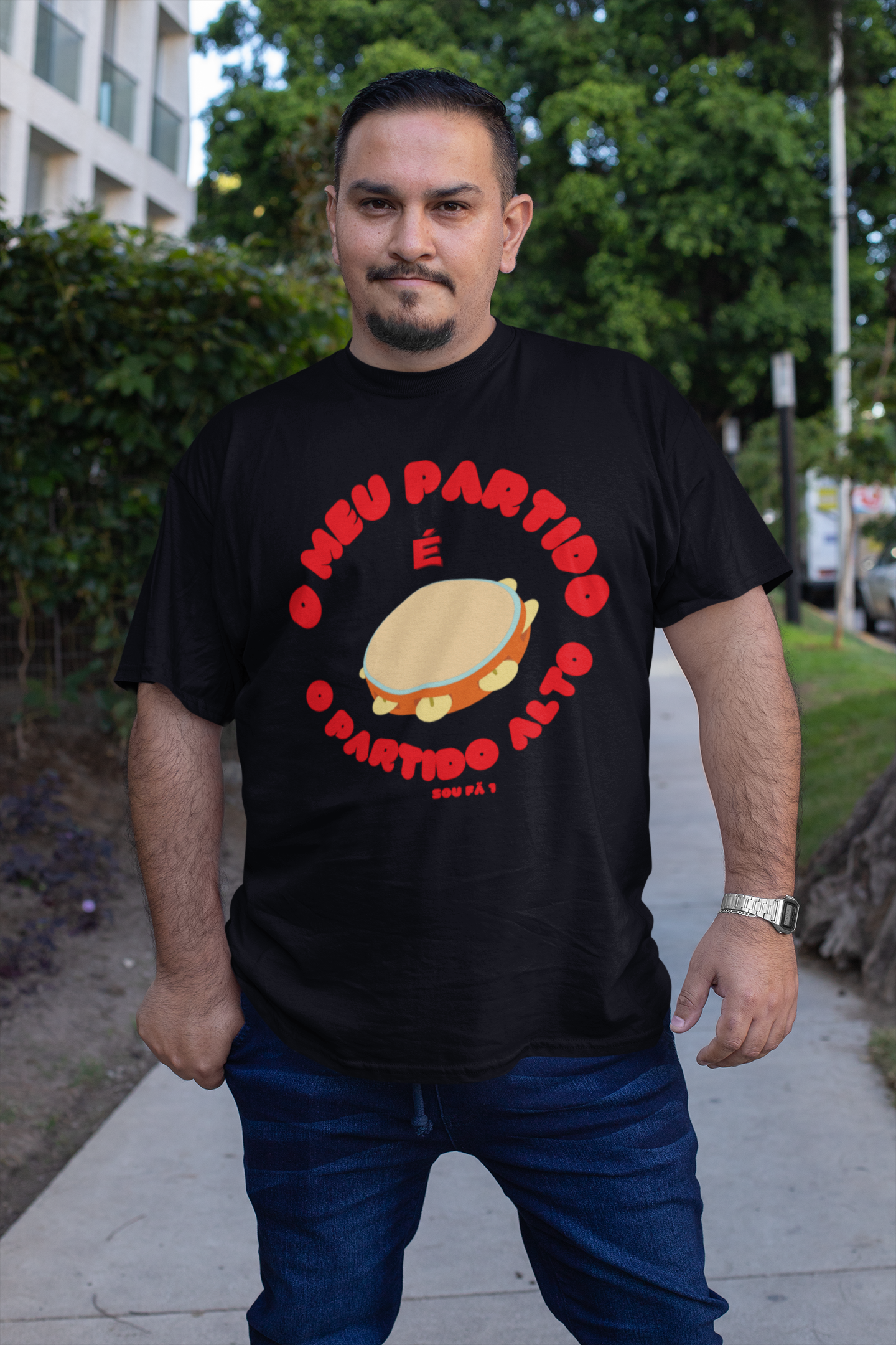 CAMISETA MASCULINA MEU PARTIDO PLUS SIZE-SOU FÃ 1