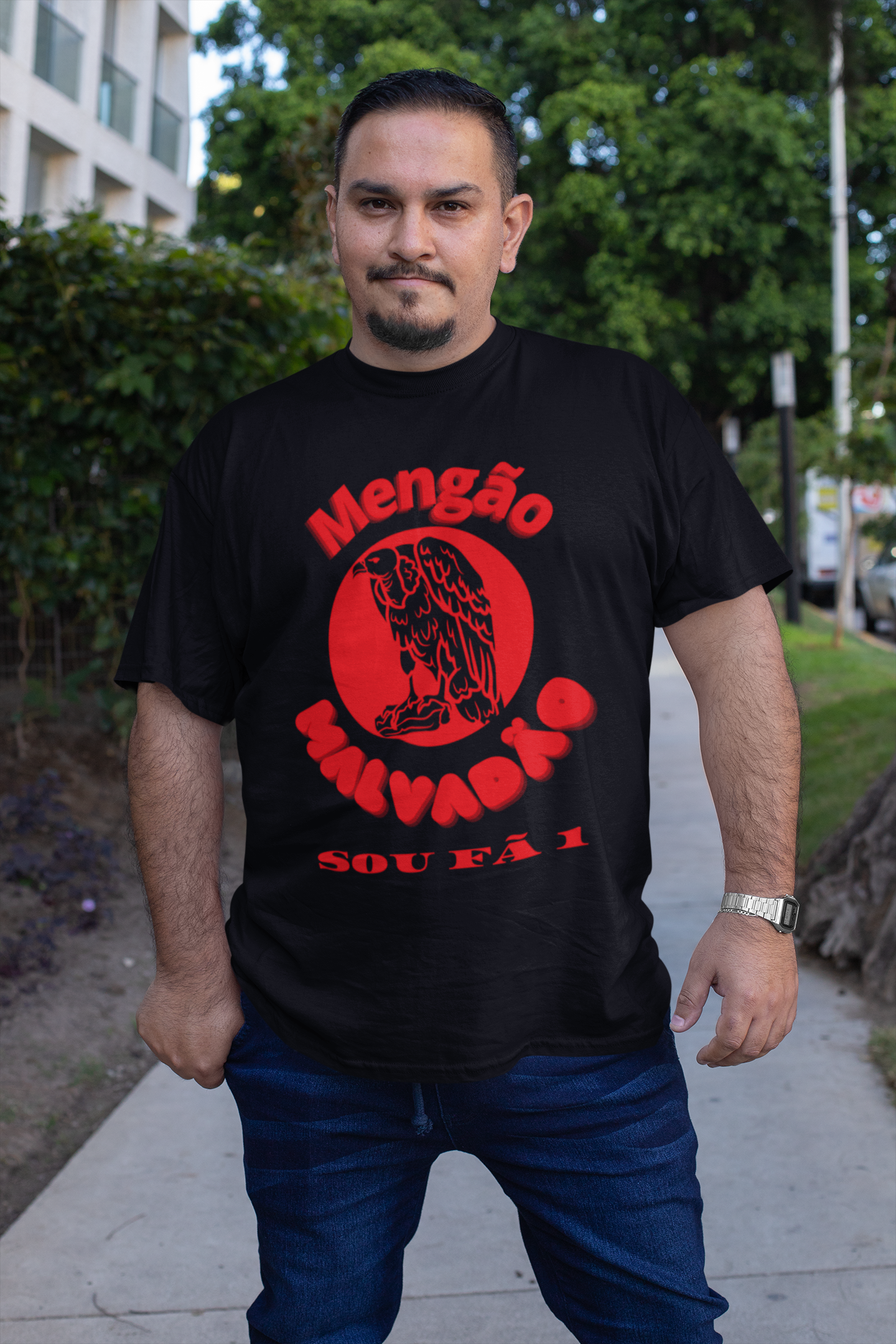 CAMISETA  MASCULINA MENGÃO MALVADÃO PLUS SIZE -SOU FÃ 1