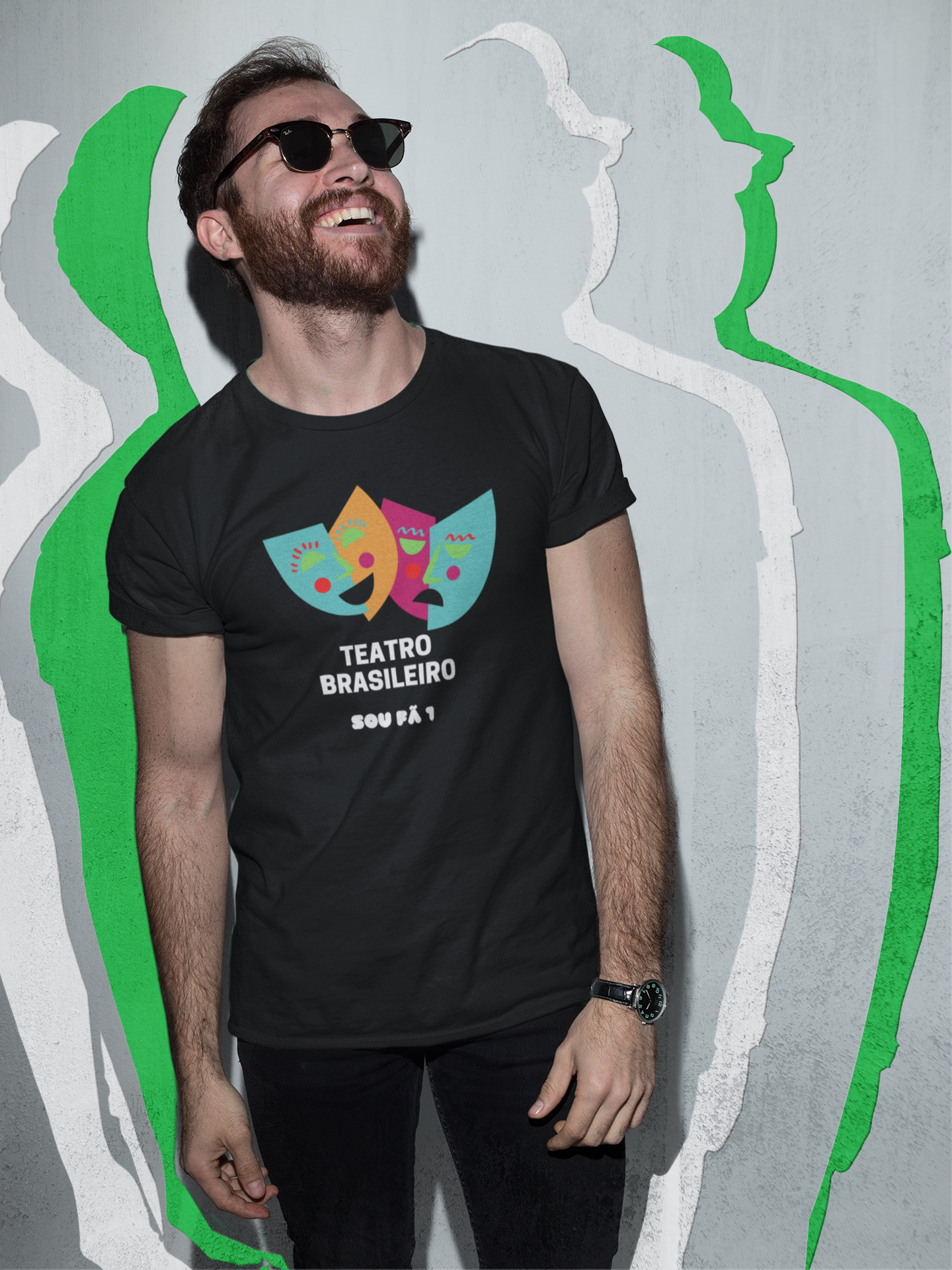 CAMISETA MASCULINA TEATRO BRASILEIRO -SOU FÃ 1