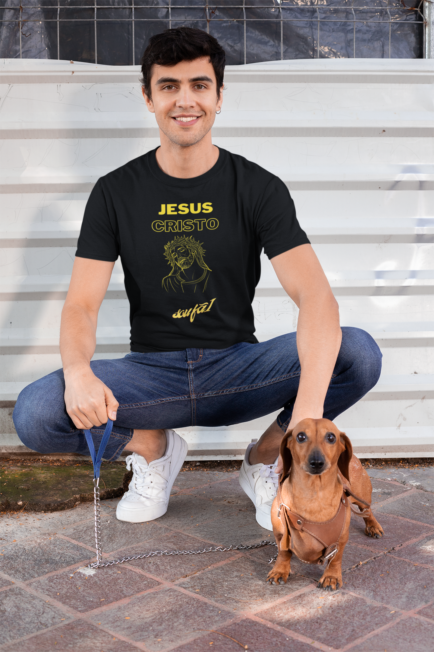 CAMISETA MASCULINA JESUS CRISTO-SOU FÃ 1