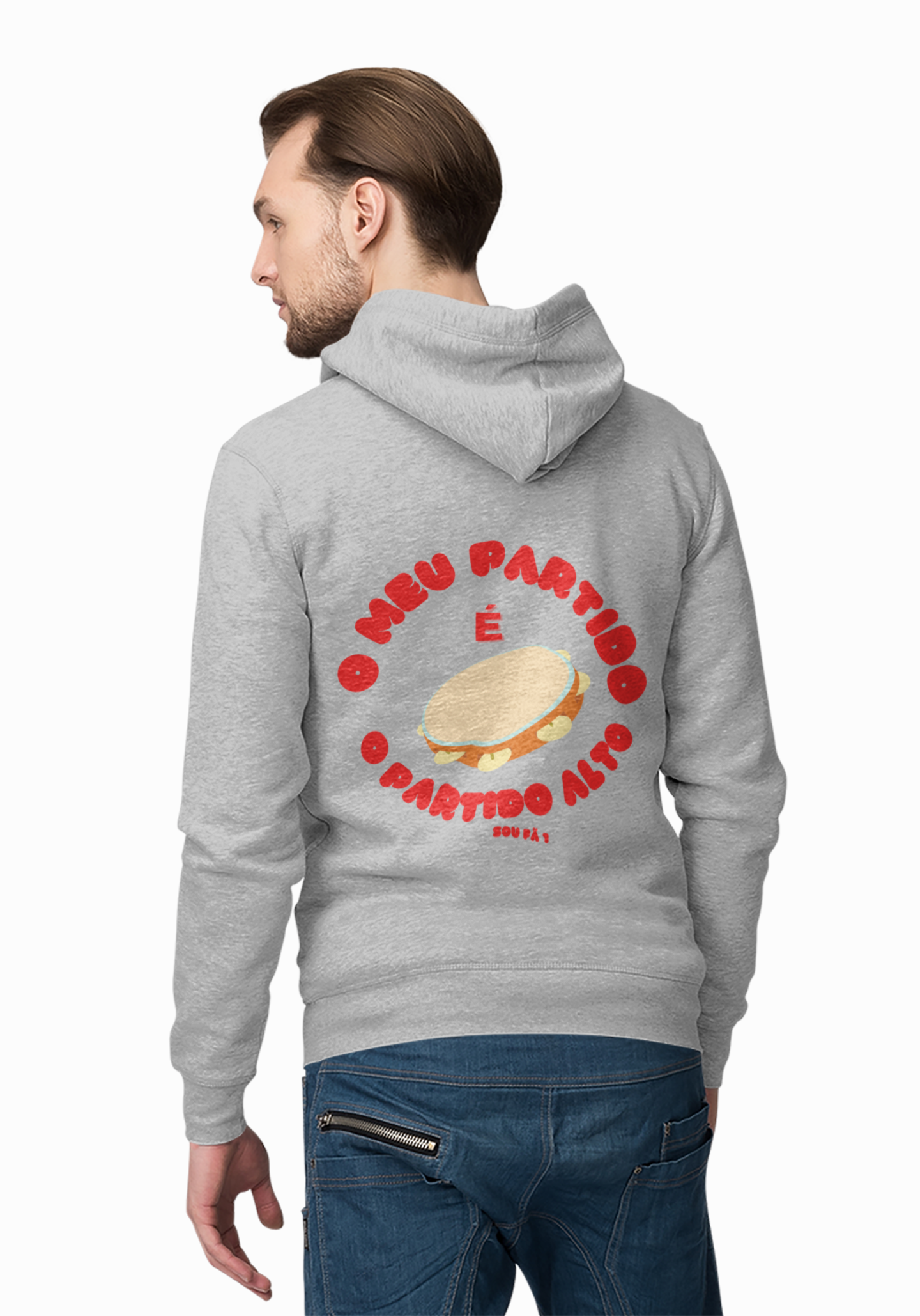 MOLETOM COM CAPUZ O MEU PARTIDO-SOU FÃ 1